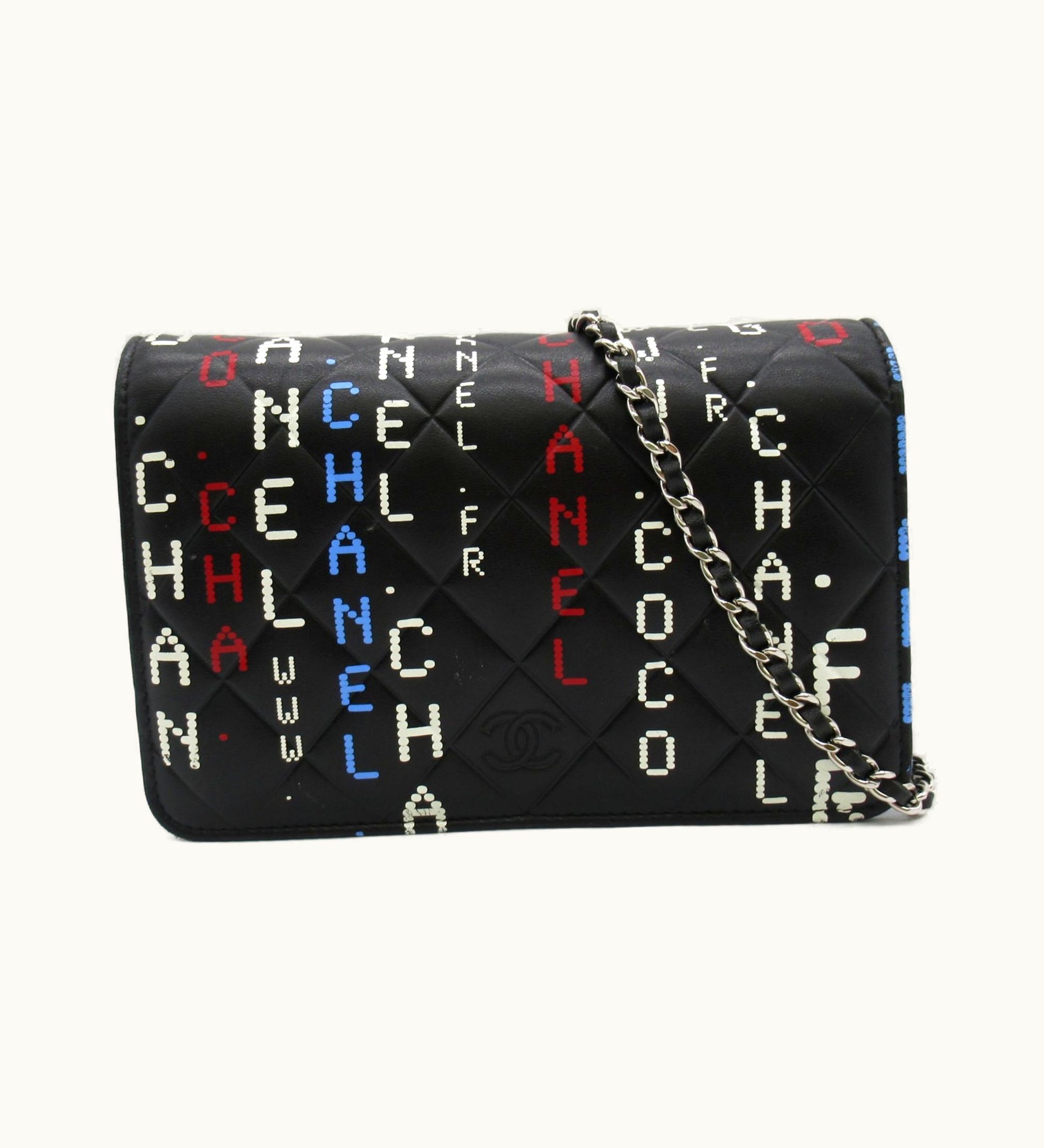 Chanel Chanel Matelasse Chain Wallet Shoulder Bag Black Lambskin [Sheep Leather]