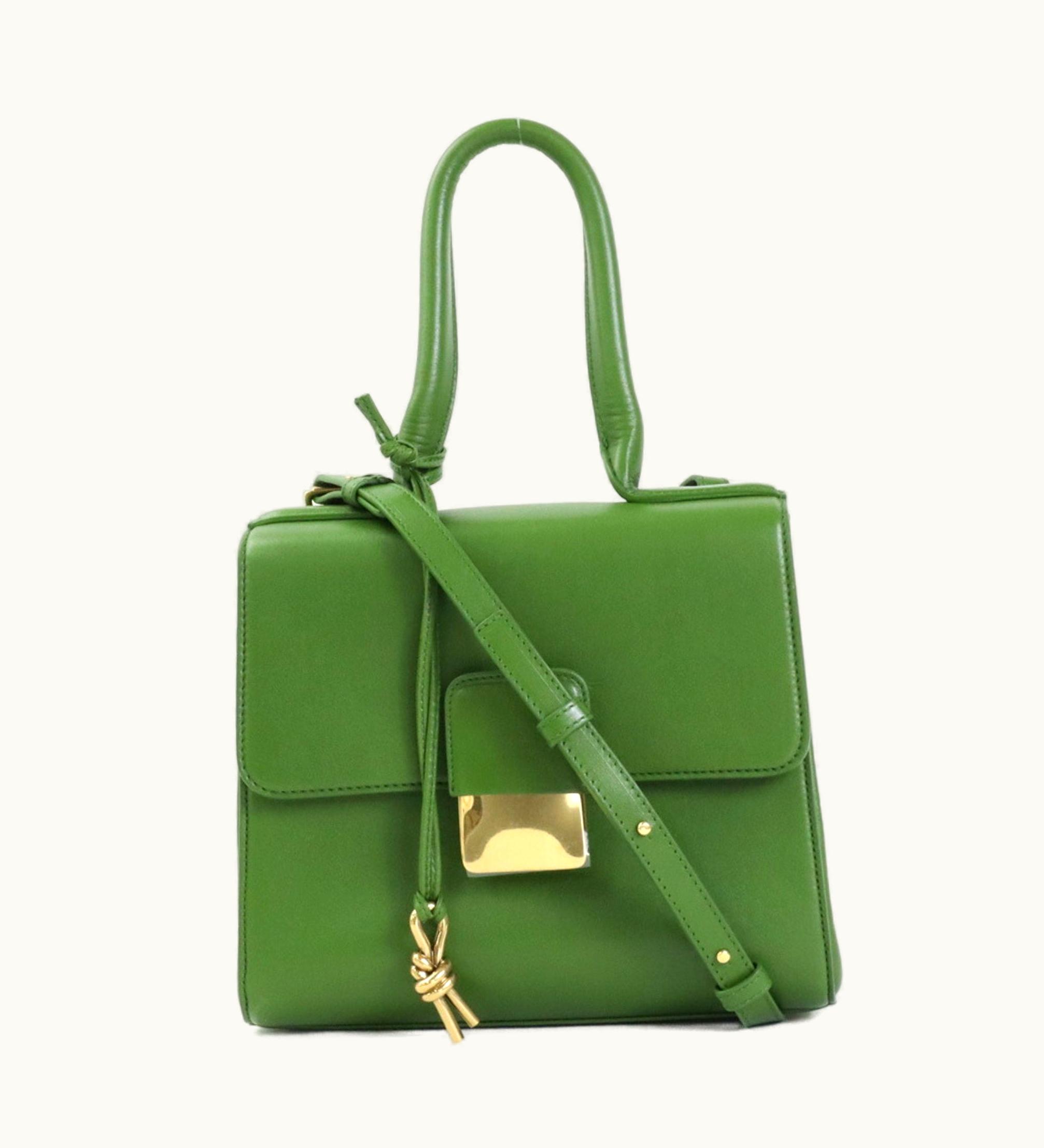 Bottega Veneta Bottega Veneta Handbag Shoulder Bag Desiree Leather Green Women's