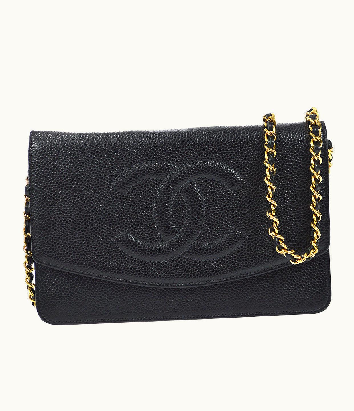 Chanel Chanel Woc Chain Shoulder Wallet Bag Black Caviar 86730