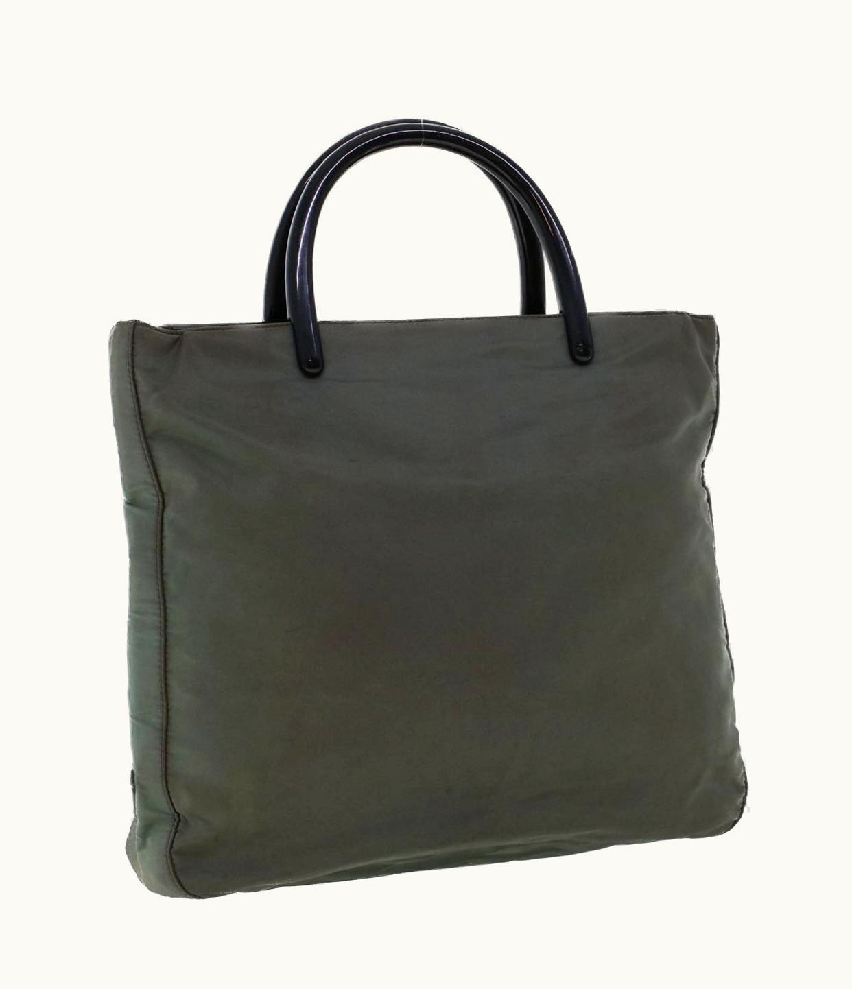 Prada PRADA Auth cl560 Hand Bag Nylon Gray