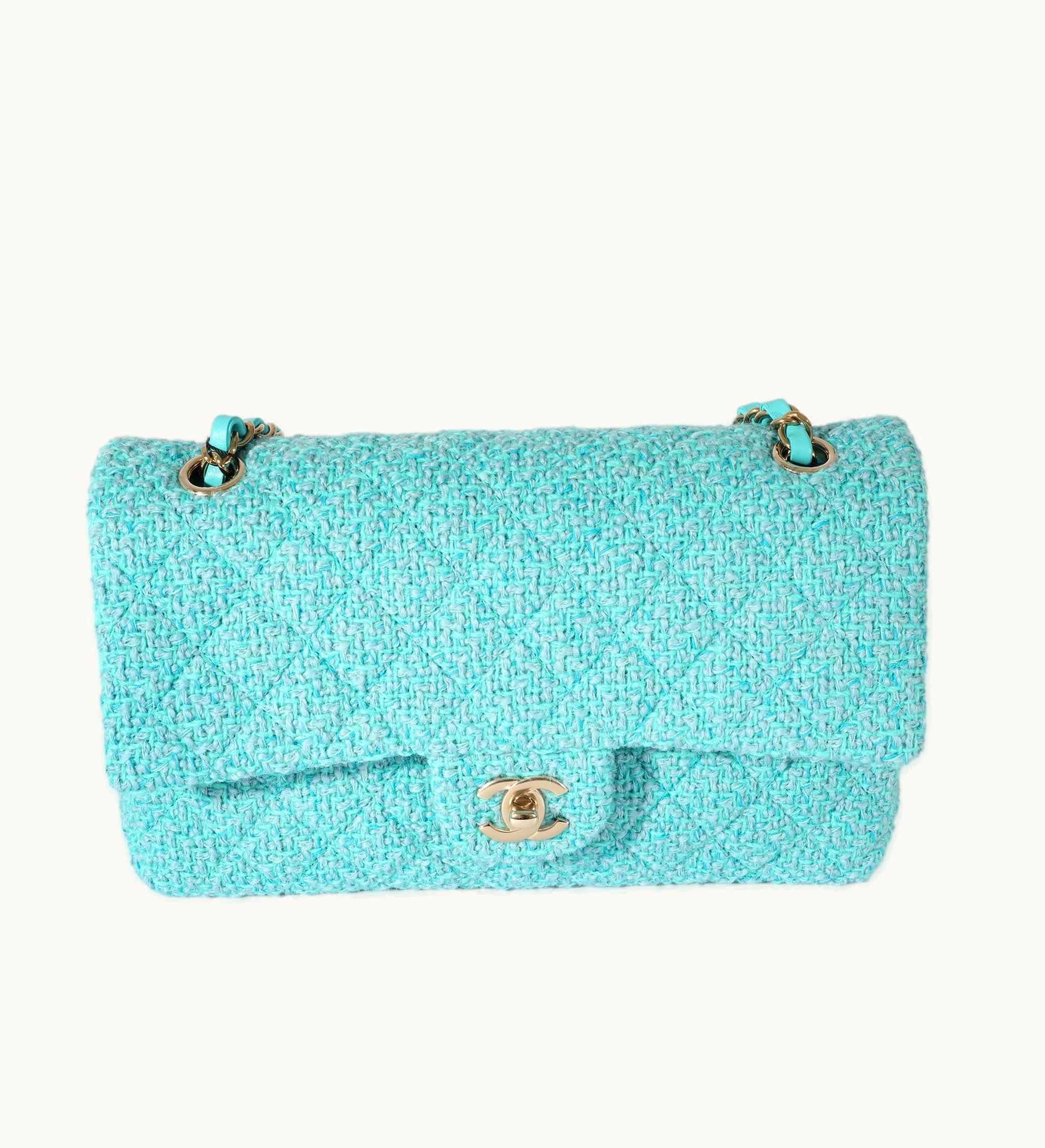 Chanel Chanel 22K Quilted Tweed Classic Medium Double Flap Bag