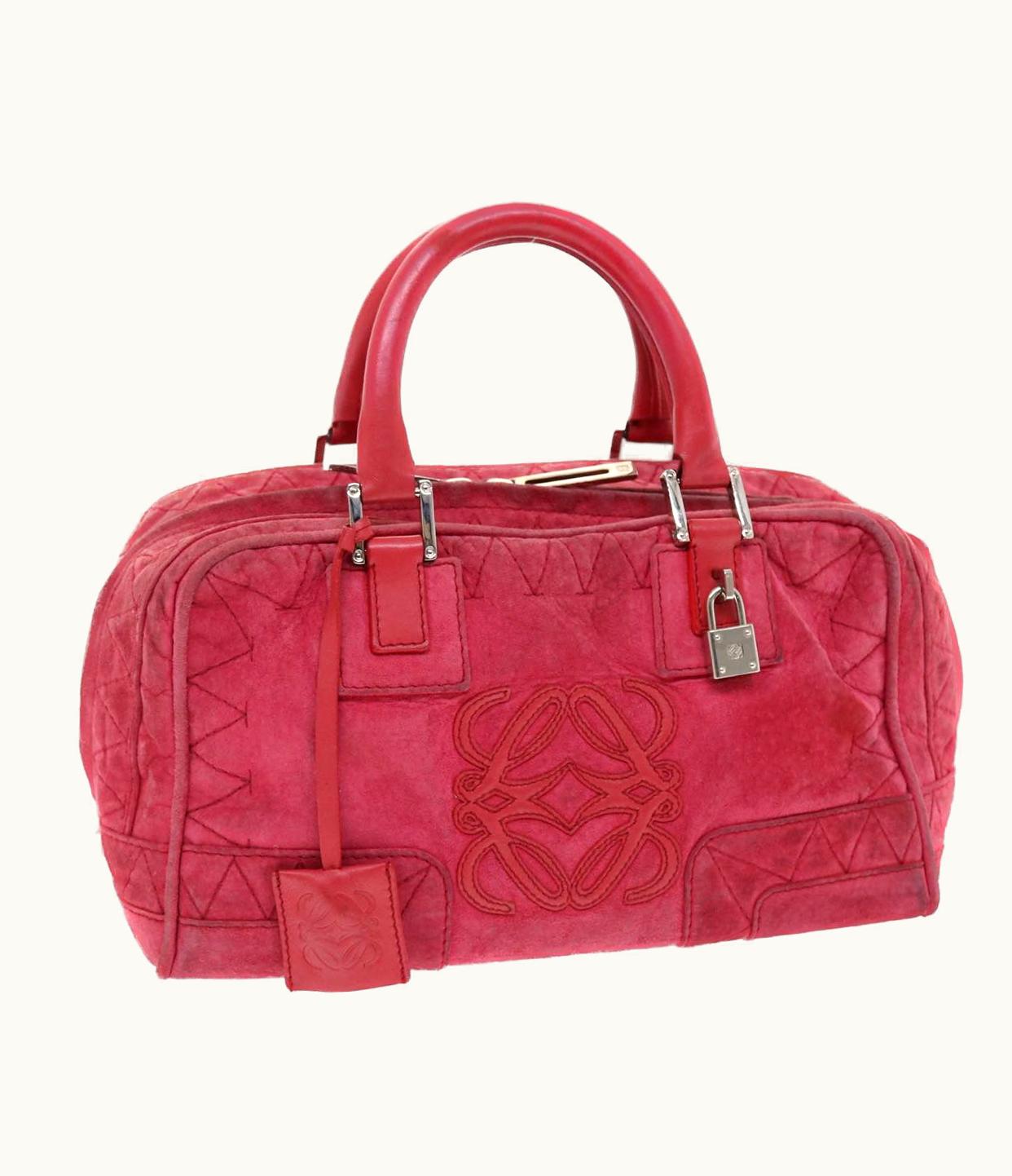 Loewe Loewe Hand Bag Suede Red