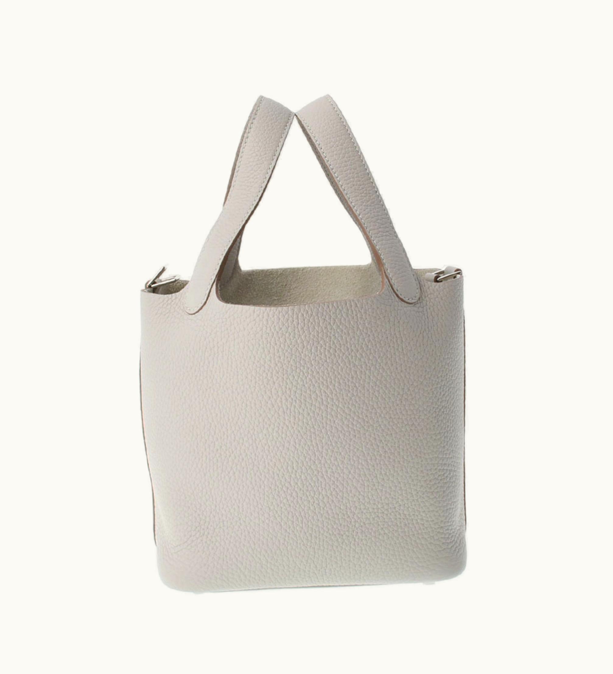 Hermès Hermès Picotin Lock PM Blue Pale U Engraved (Around 2022) Women's Taurillon Clemence Handbag