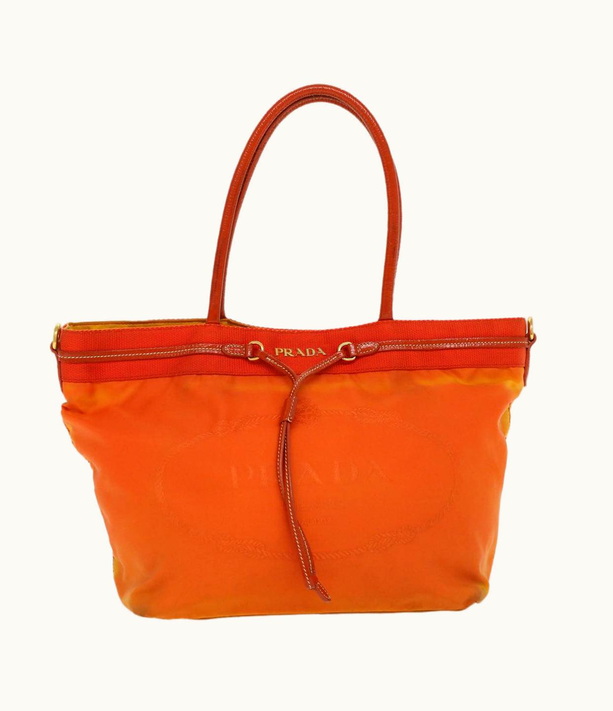 Prada Prada Tote Bag Nylon Orange