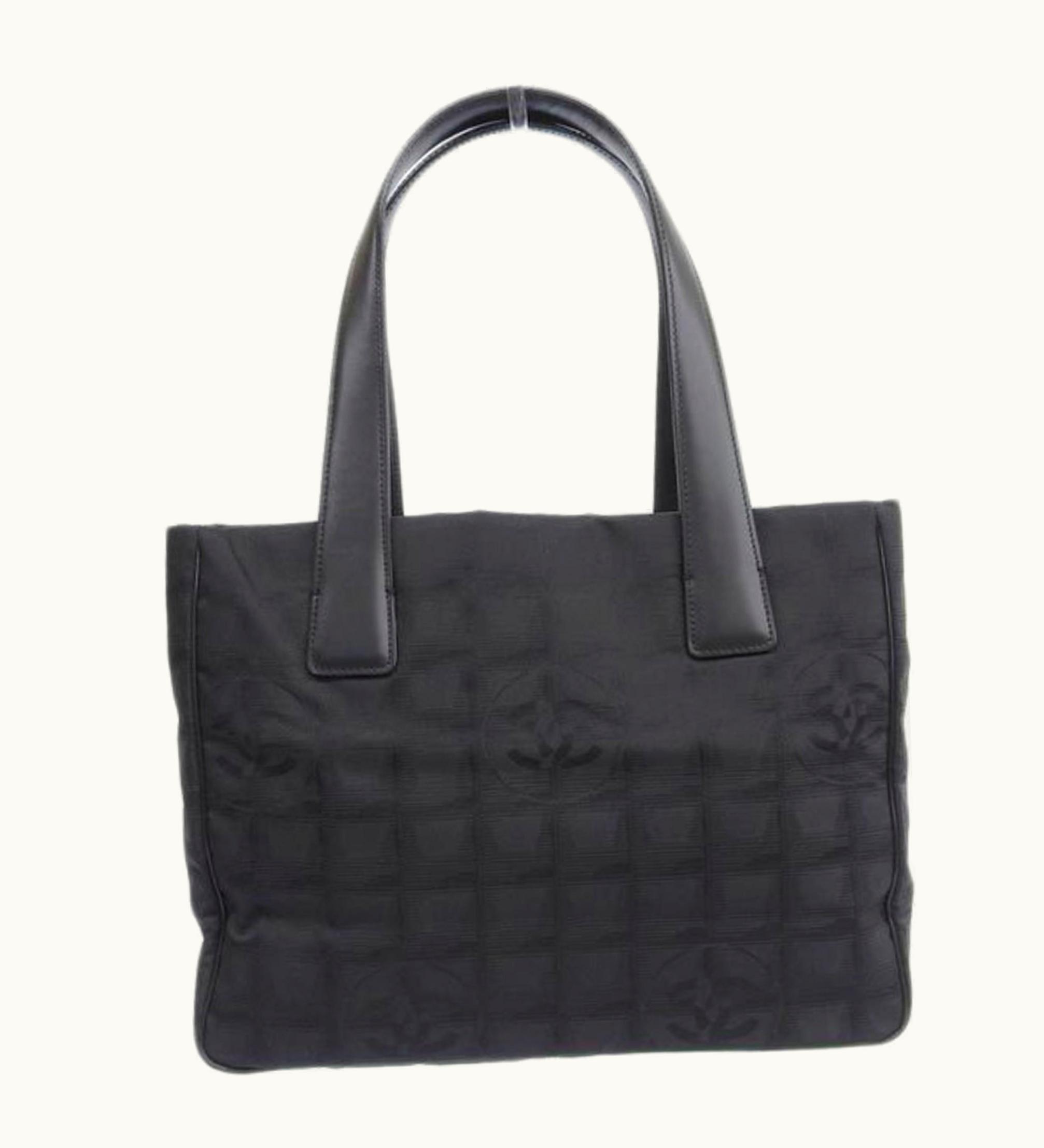 Chanel Chanel Nylon New Travel Line PM Tote Bag Black Ladies