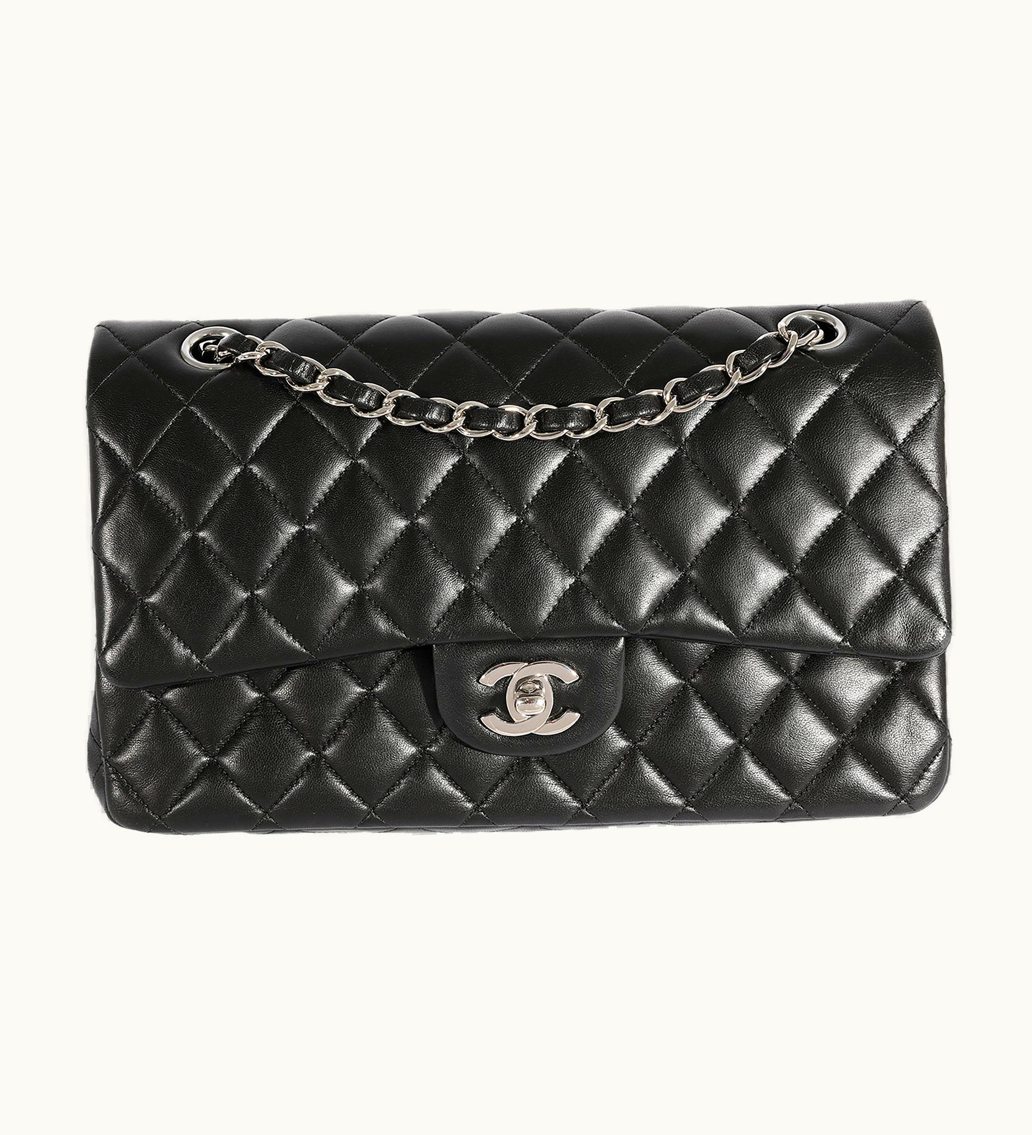 Chanel Chanel Classic Double Flap Crossbody Bag in Black Lambskin