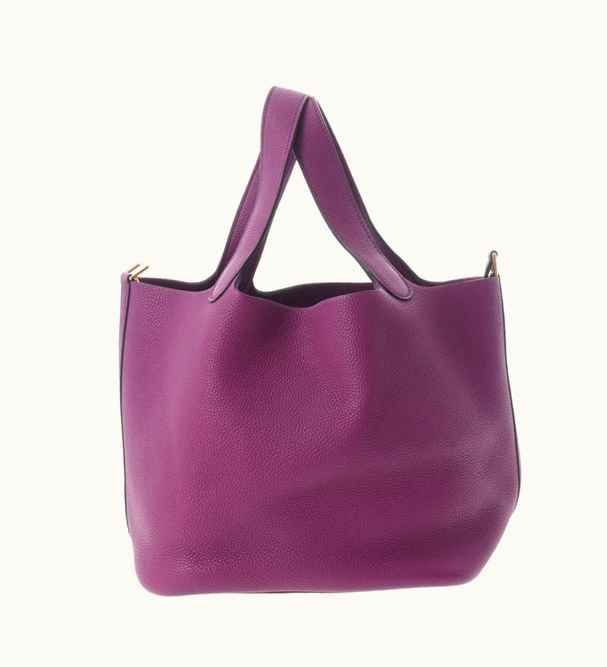 Hermès Hermès Picotin Lock MM Taurillon Maurice Cassis Ladies Handbag