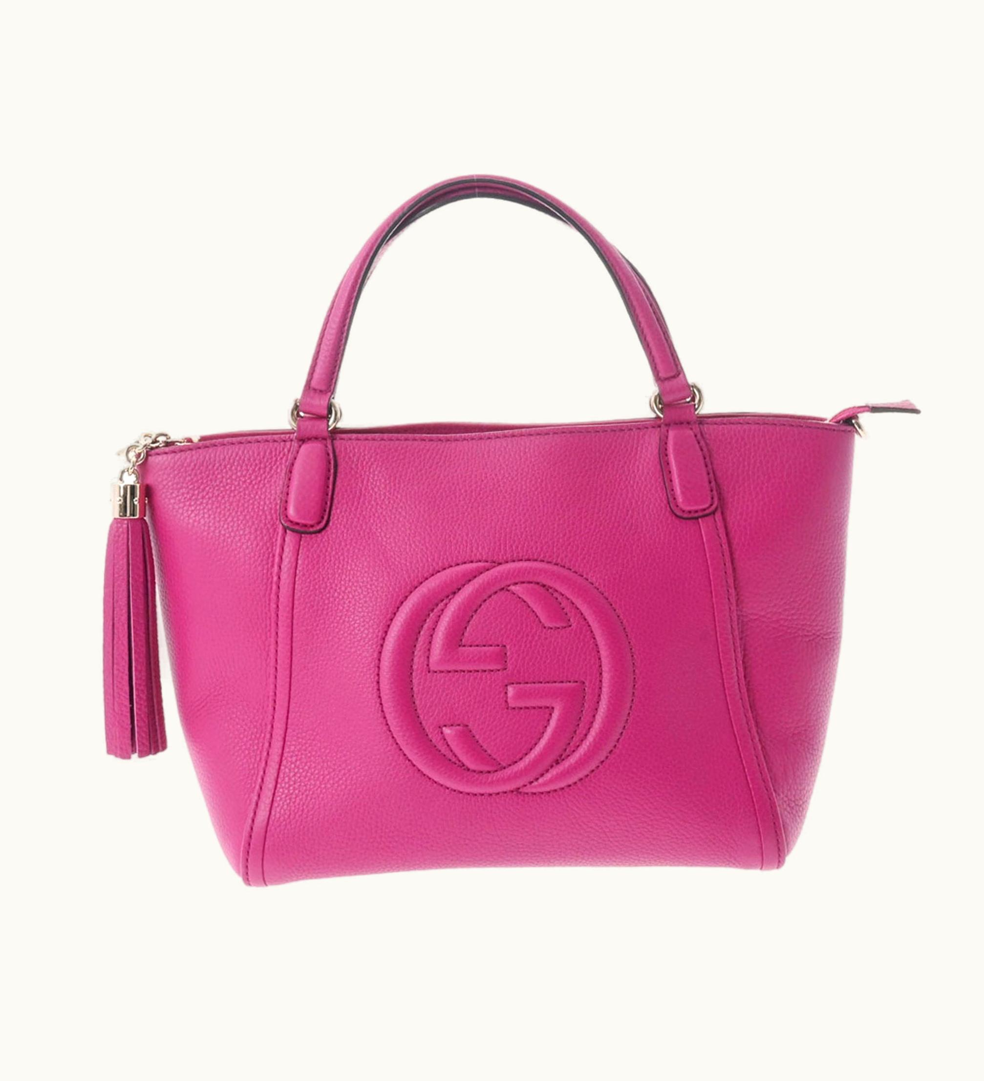 Gucci Gucci Interlocking Soho Pink 369176 Ladies Leather Bag