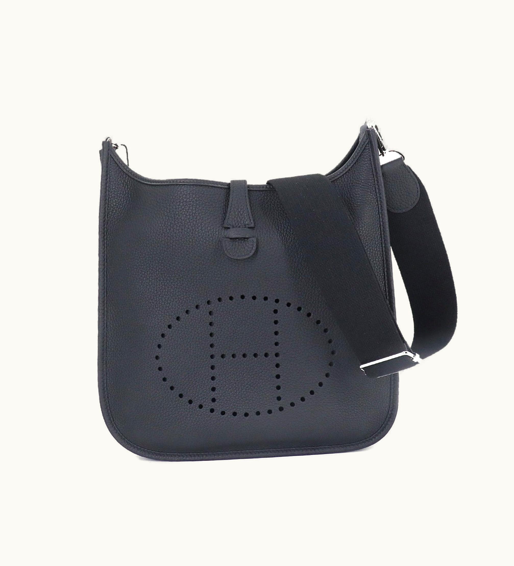 Hermès Hermès Evelyn 3 PM Shoulder Bag Taurillon Clemence Black Silver