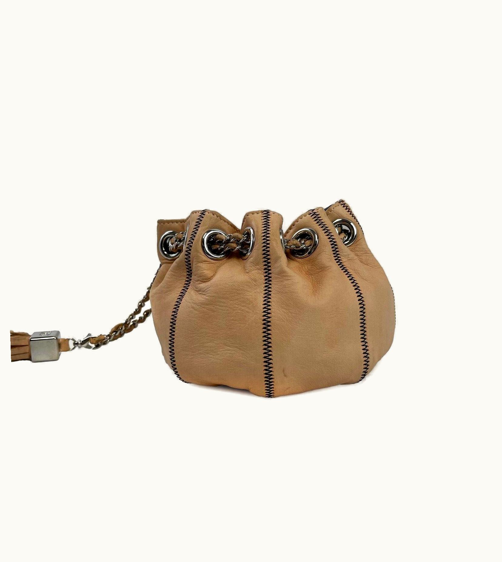 Chanel Chanel Reversible Mini Sac Cordon Peach Handbag