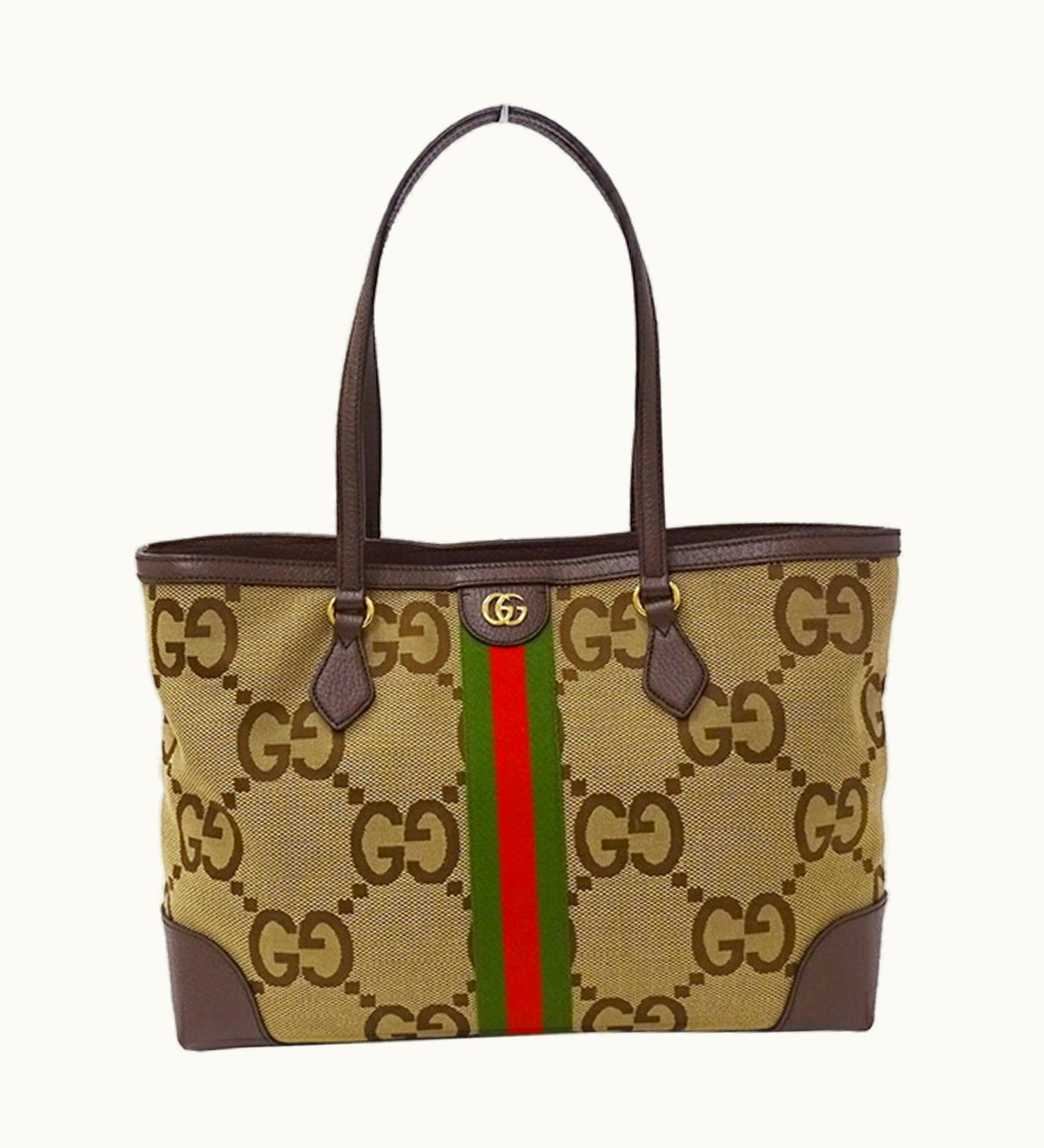 Gucci Gucci Bag Women's Jumbo GG Tote Offdia Brown 631685
