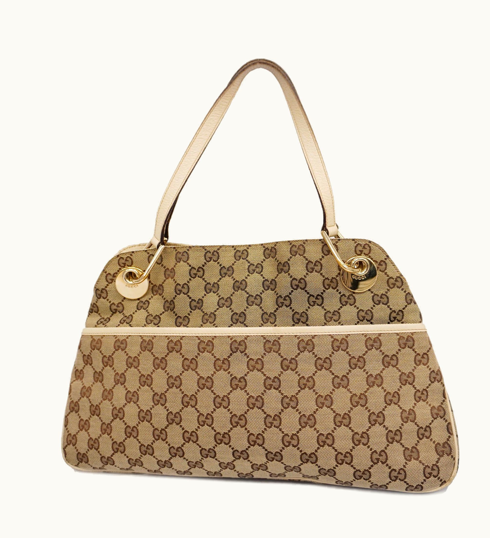 Gucci Gucci GG Canvas Handbag 121023 Women's Handbag Beige, Ivory