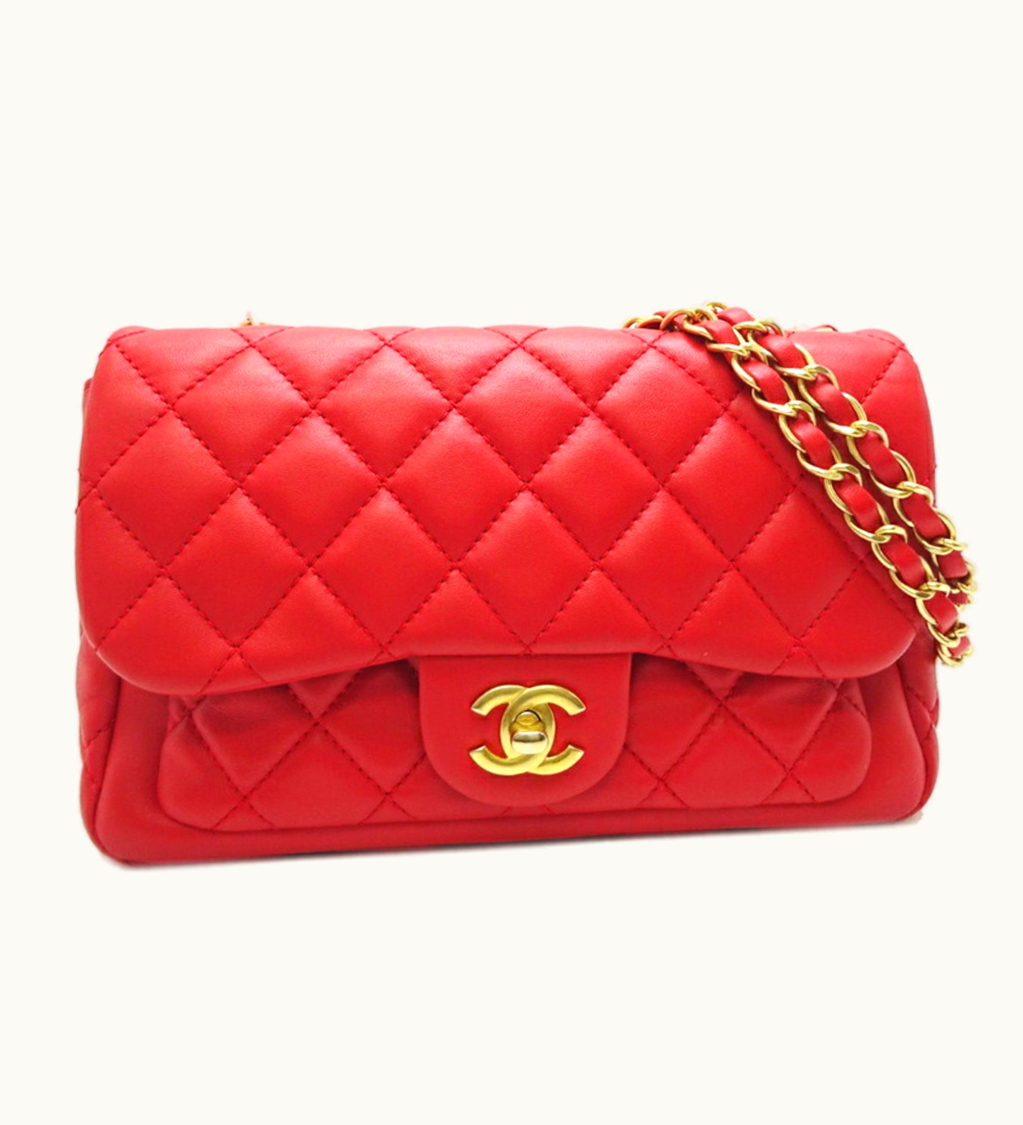 Chanel Chanel Matelasse 23 Chain Shoulder Women's Bag Lambskin Red