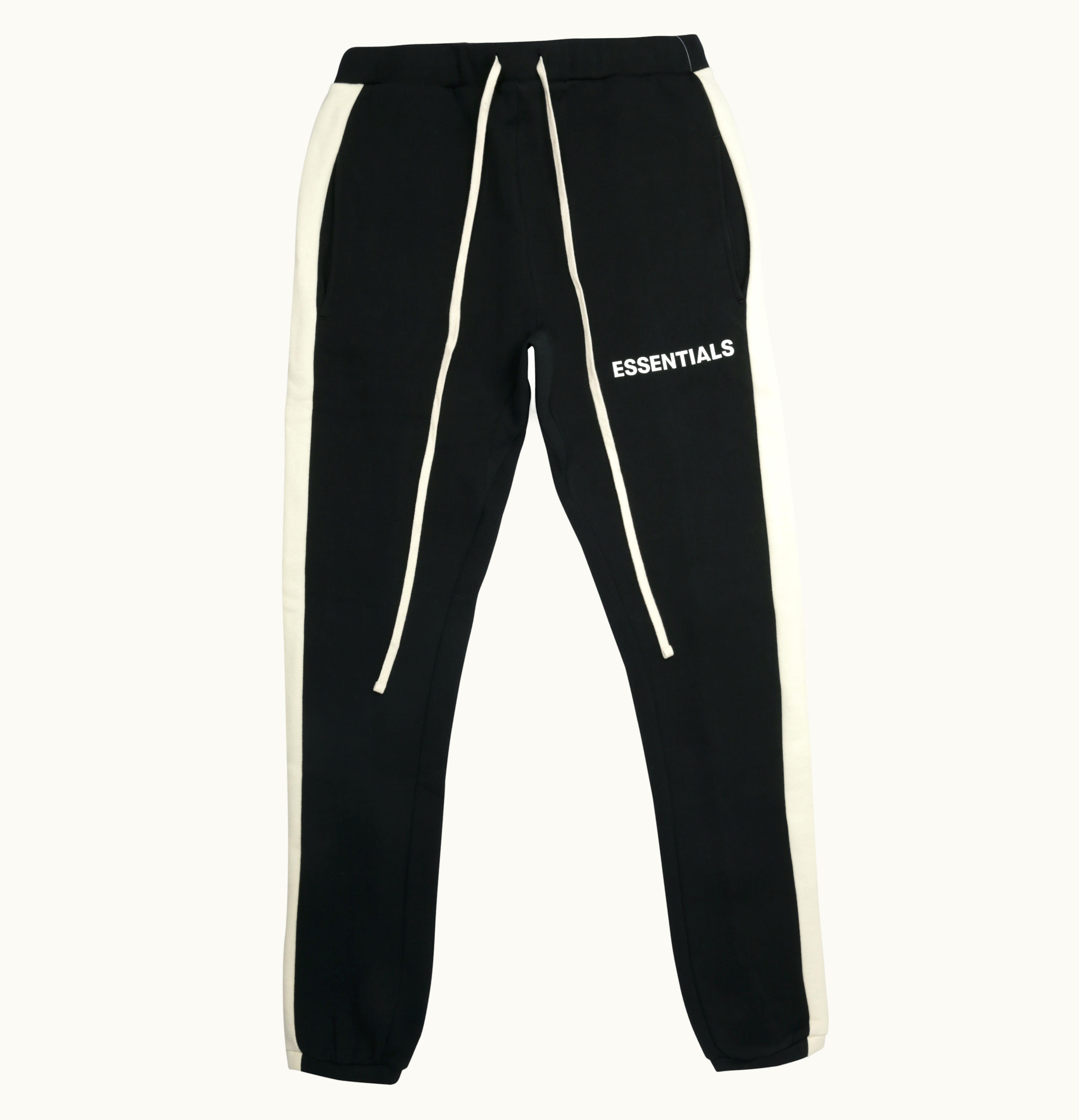 FEAR OF GOD Fear of God Essentials Side Stripe Sweatpants Black