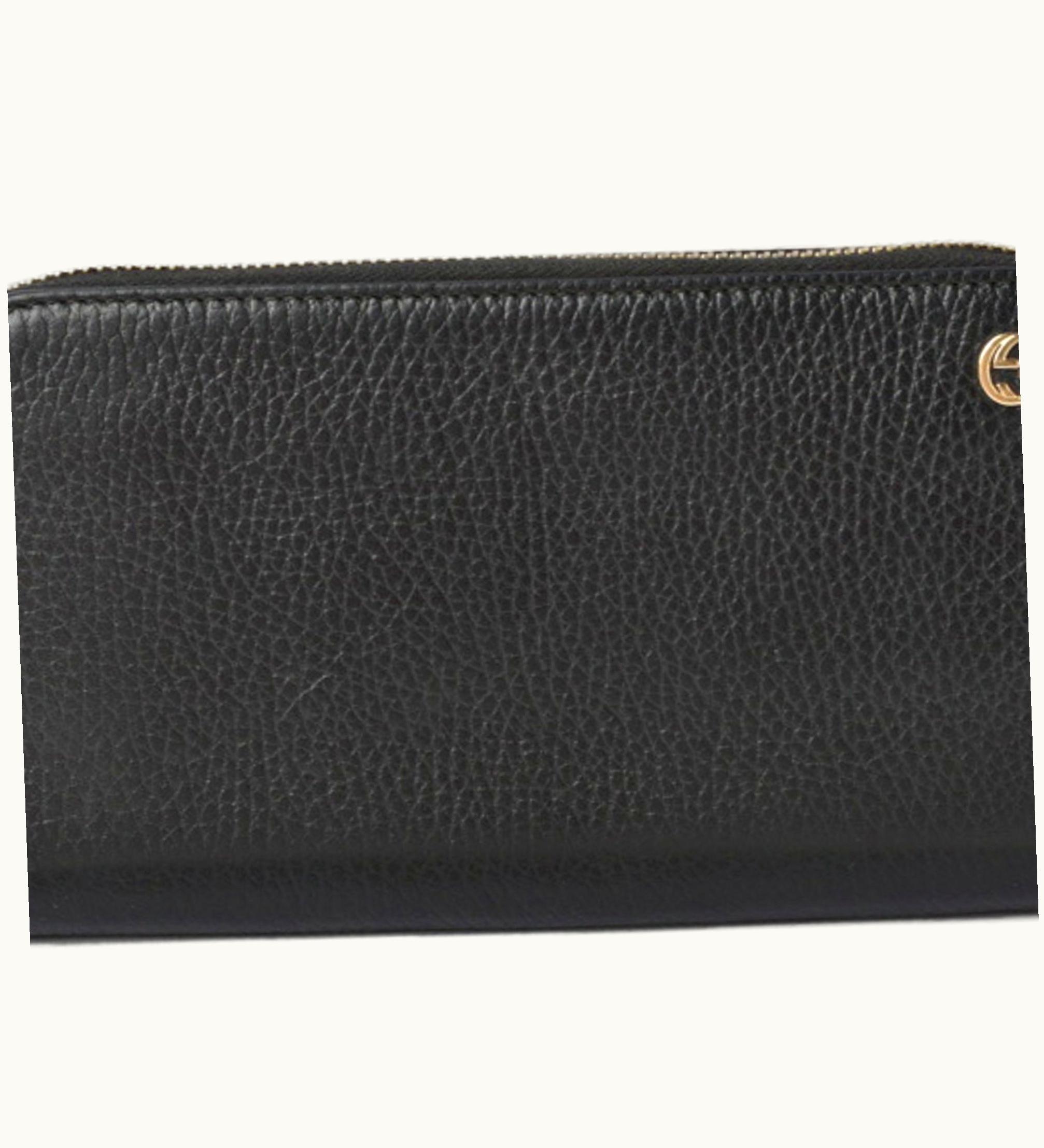 Gucci Gucci Wallet Gucci Long / Petit Marmont Leather Black Round 509644