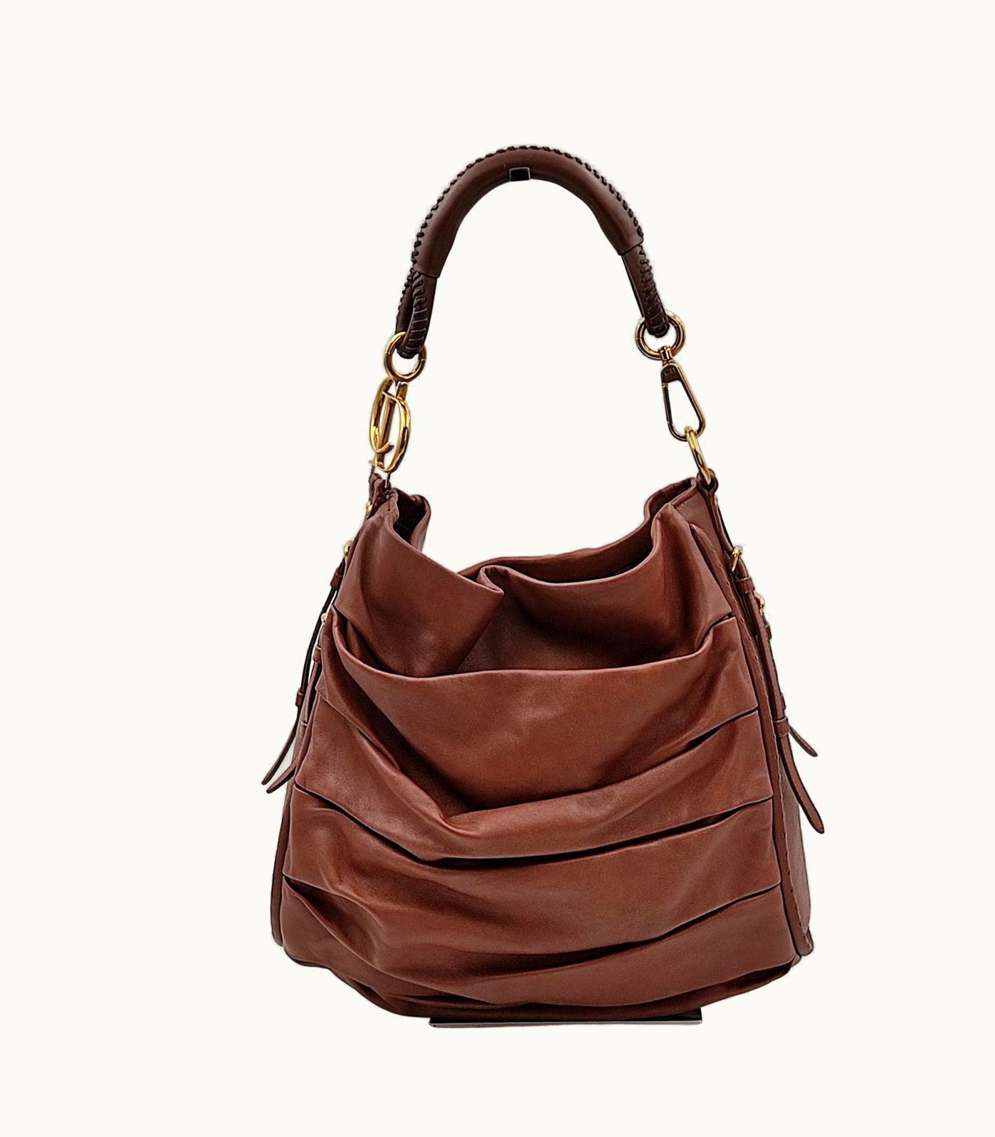 Dior Dior Christian Shopper Model Shoulder Bag In Brown Leather