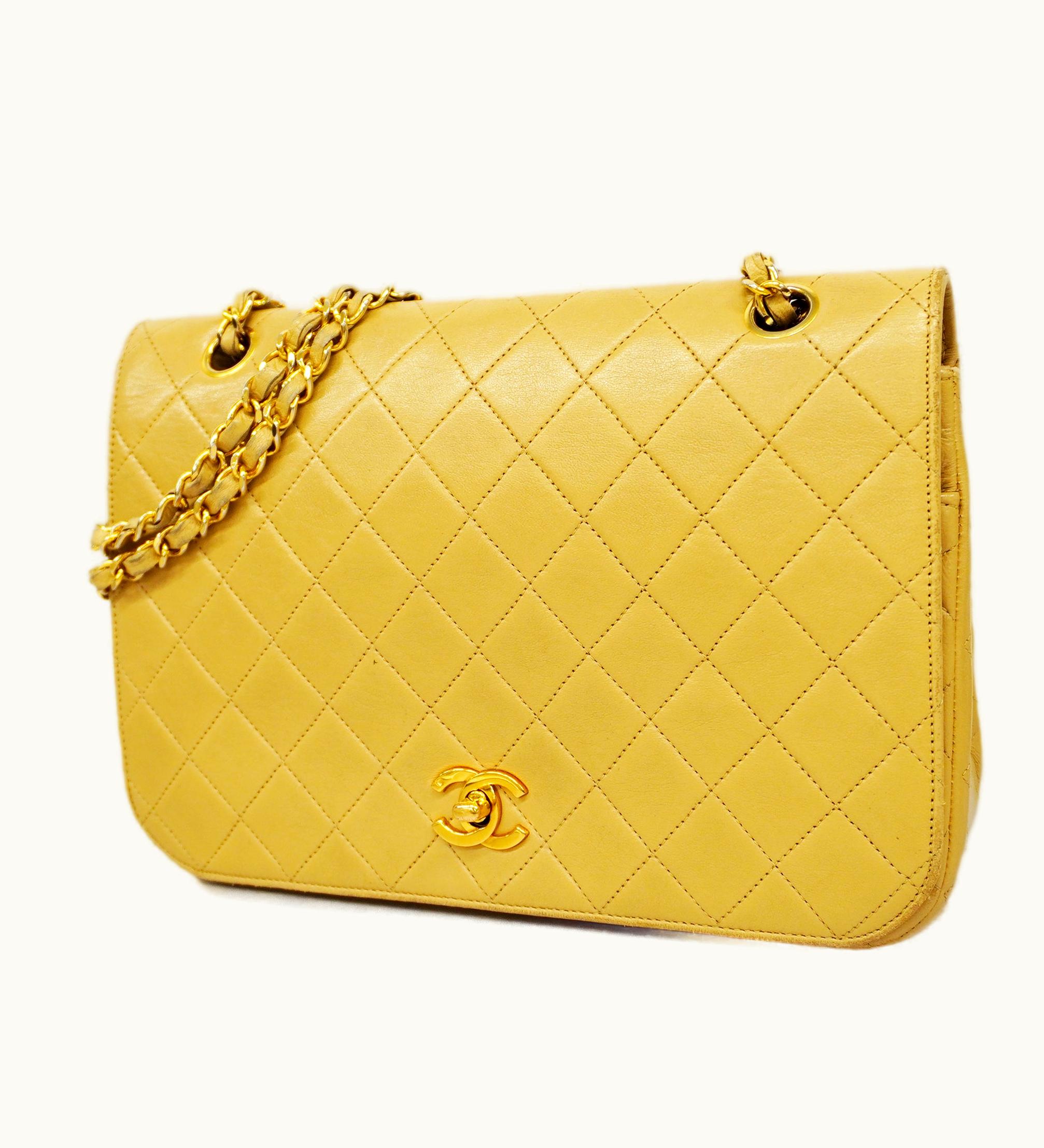 Chanel Chanel Matelasse W Chain Leather Shoulder Bag Beige