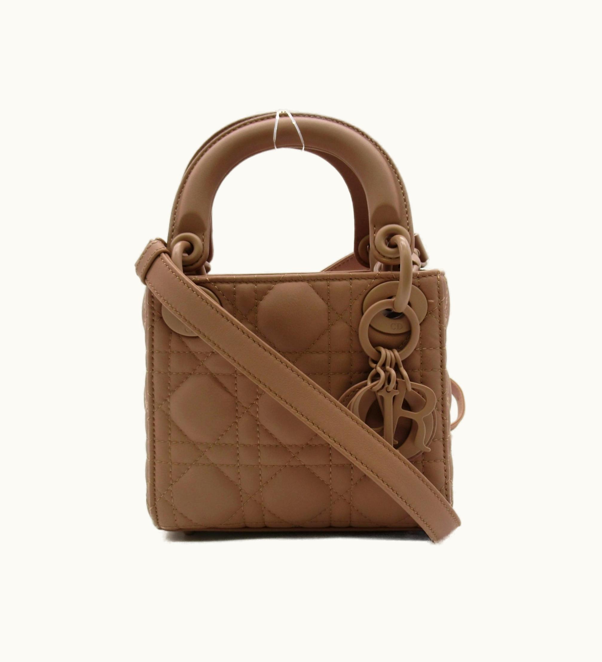 Dior Dior Lady Dior Shoulder Bag Pink Beige Calfskin [Cowhide]