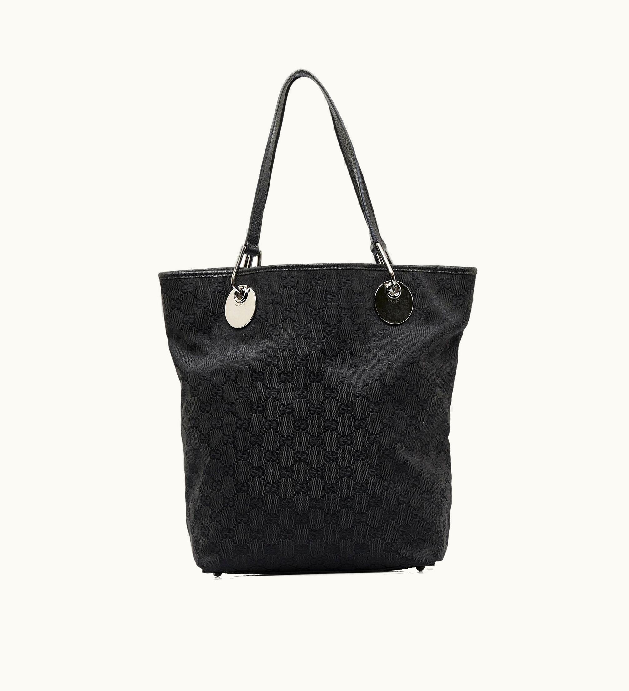 Gucci Gucci Eclipse Canvas Tote Bag Black