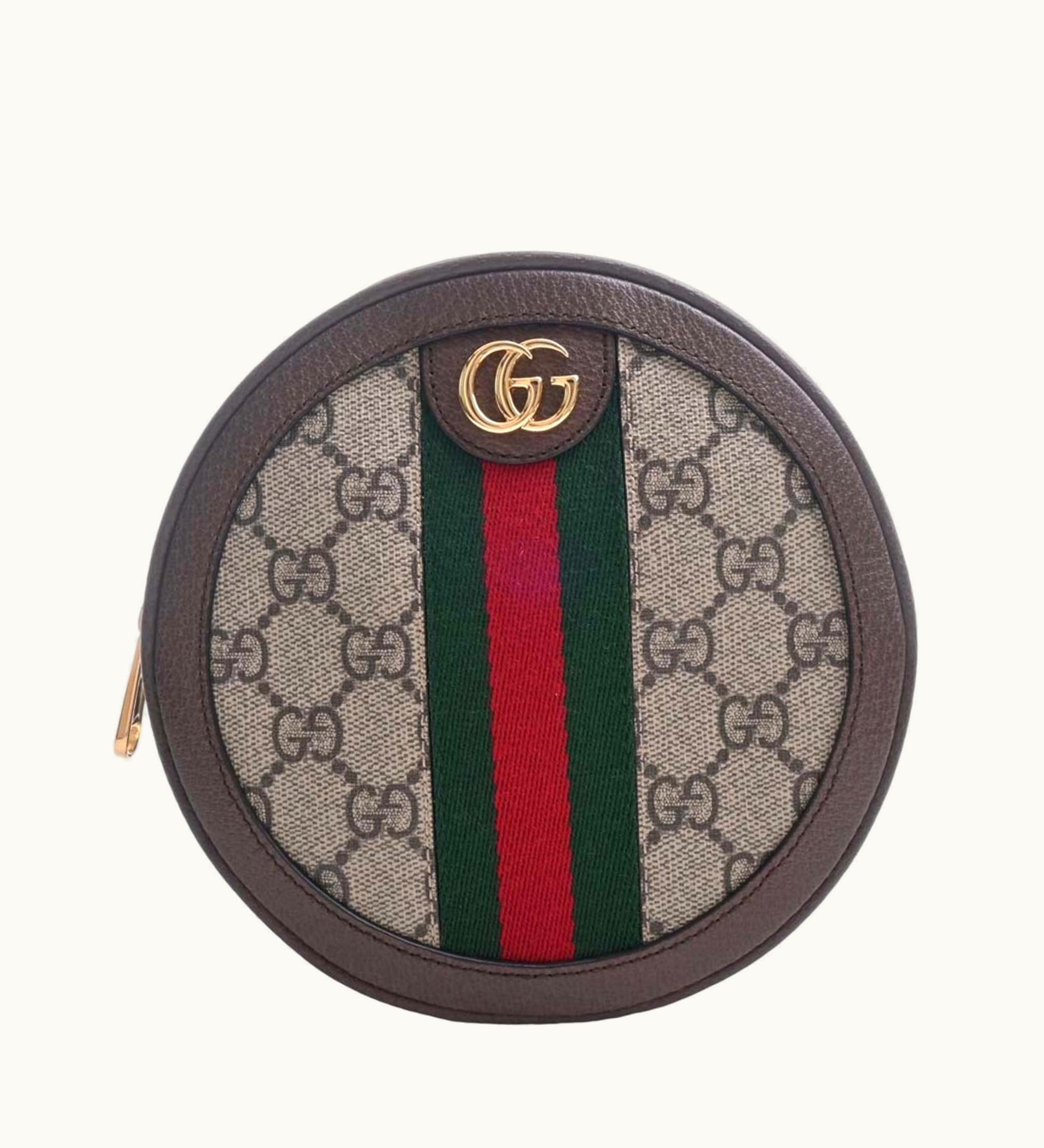 Gucci Gucci Offdia GG Supreme Leather Rucksack Backpack 598661 Beige Brown Women's