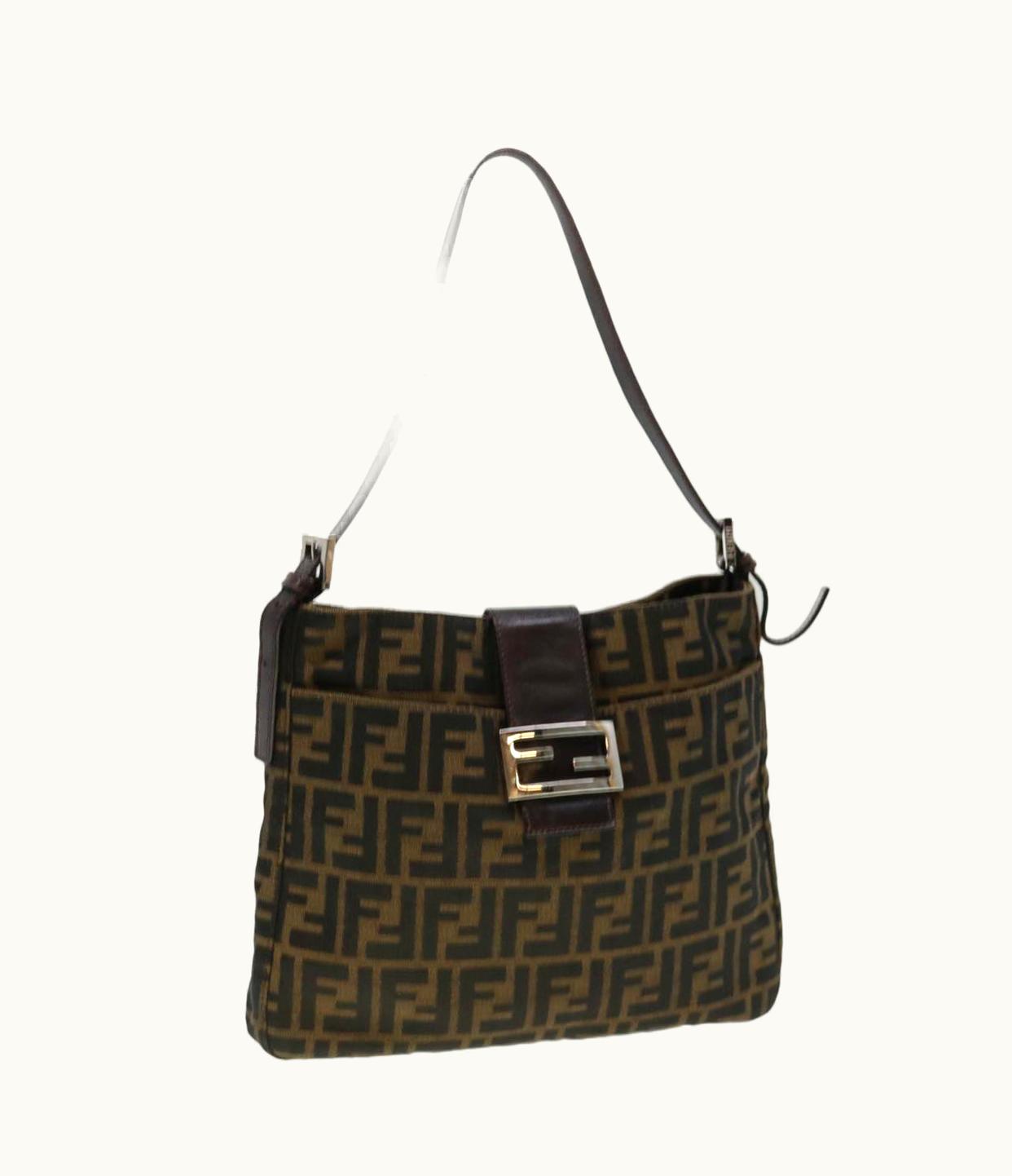 Fendi Fendi Zucca Canvas Mamma Baguette Shoulder Bag Brown 2258 26727 009