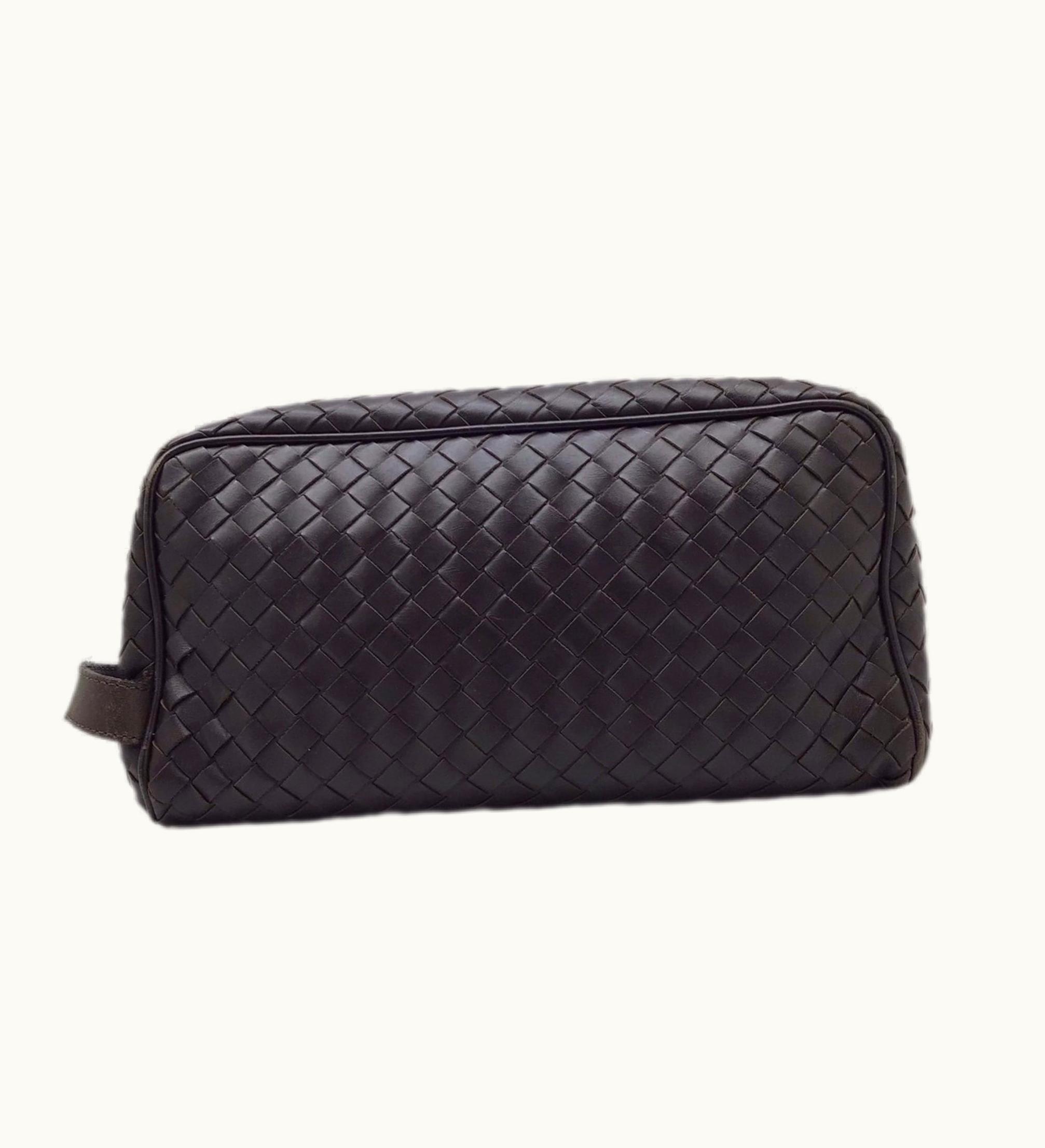 Bottega Veneta Bottega Veneta Intrecciato Second Bag 244706 Brown Handbag Clutch Men Women Unisex