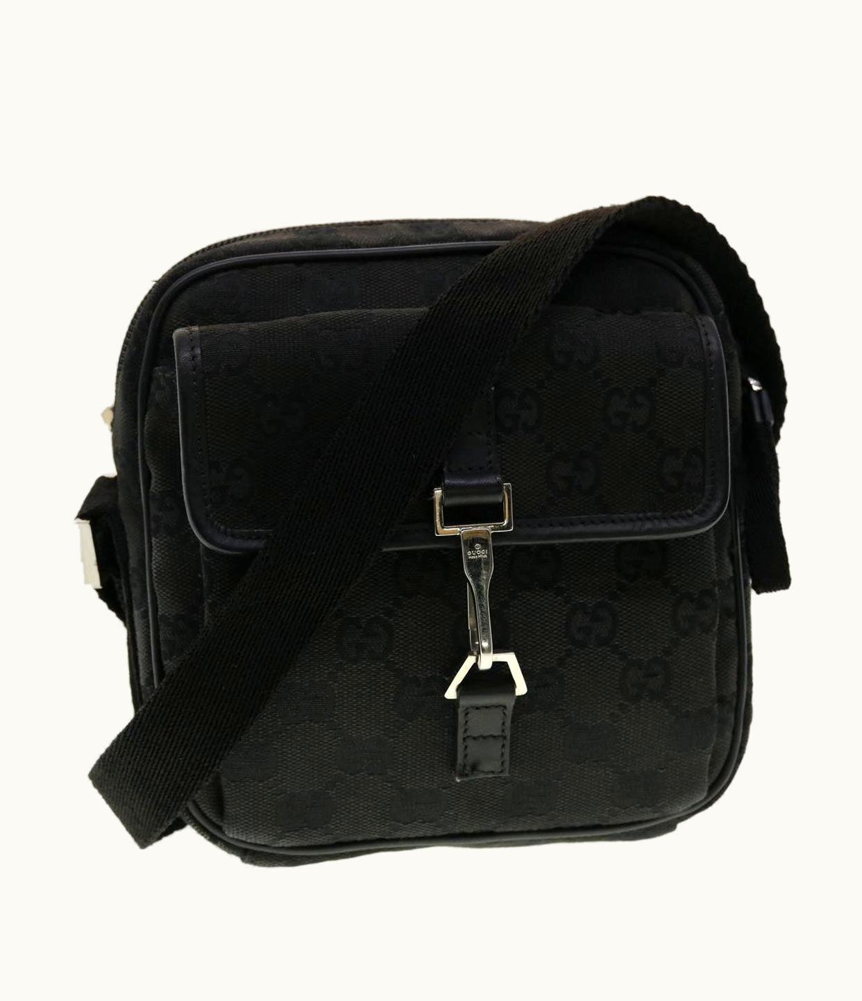Gucci Gucci GG Canvas Shoulder Bag Black 90470