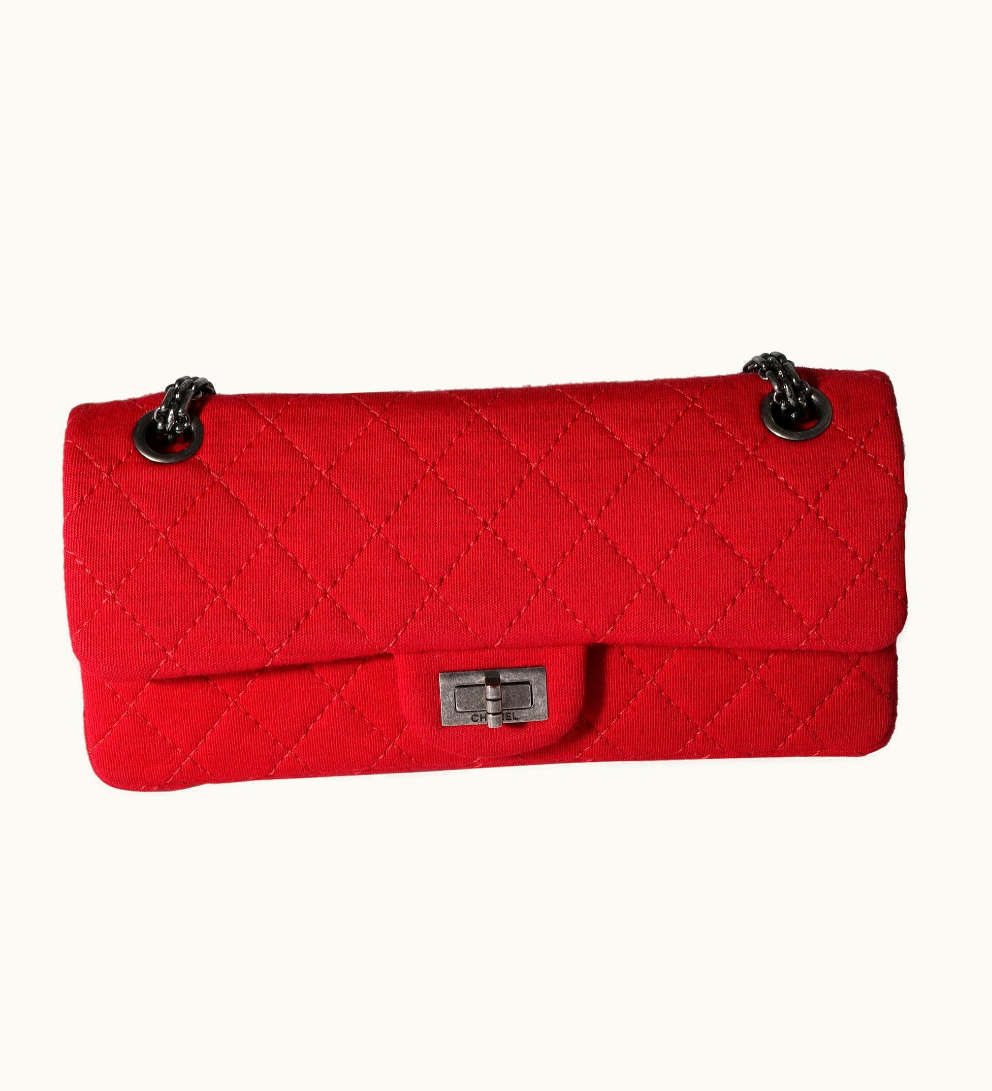 Chanel Chanel East West Reissue Double Flap Crossbody Bag Red