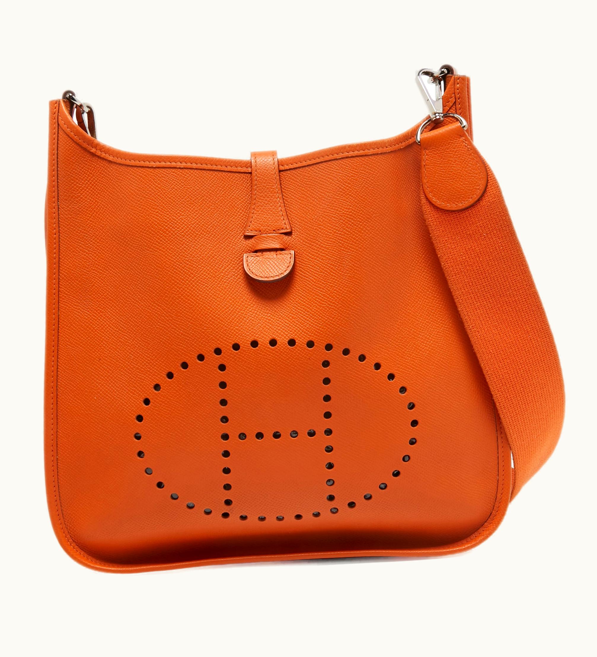 Hermès Hermès Orange Epsom Leather Evelyne I PM Bag