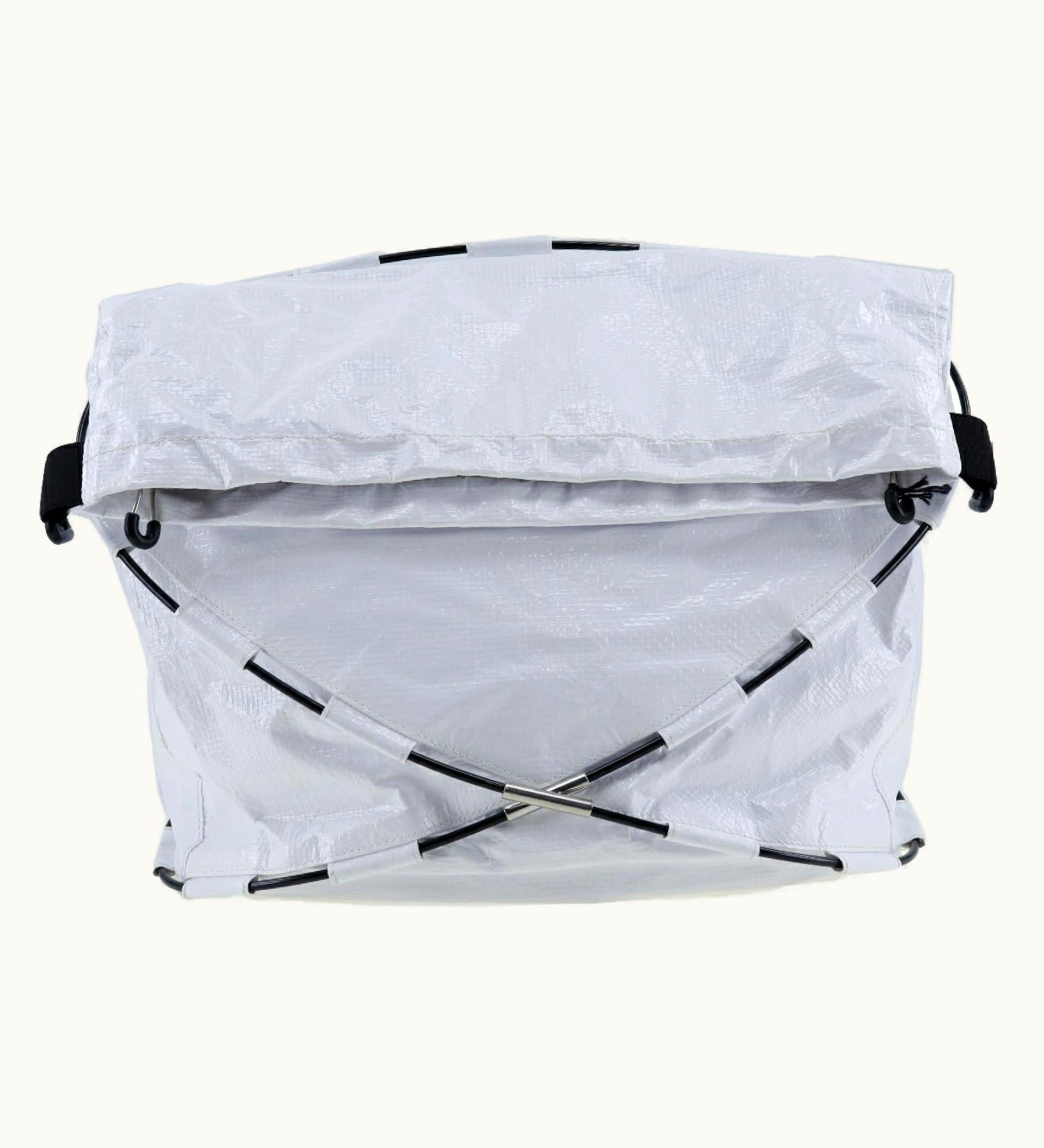 Bottega Veneta Bottega Veneta Bottegaveneta Tent Bum Bag Body 691388 Made In Italy White Shoulder A5 Double Zipper Men's