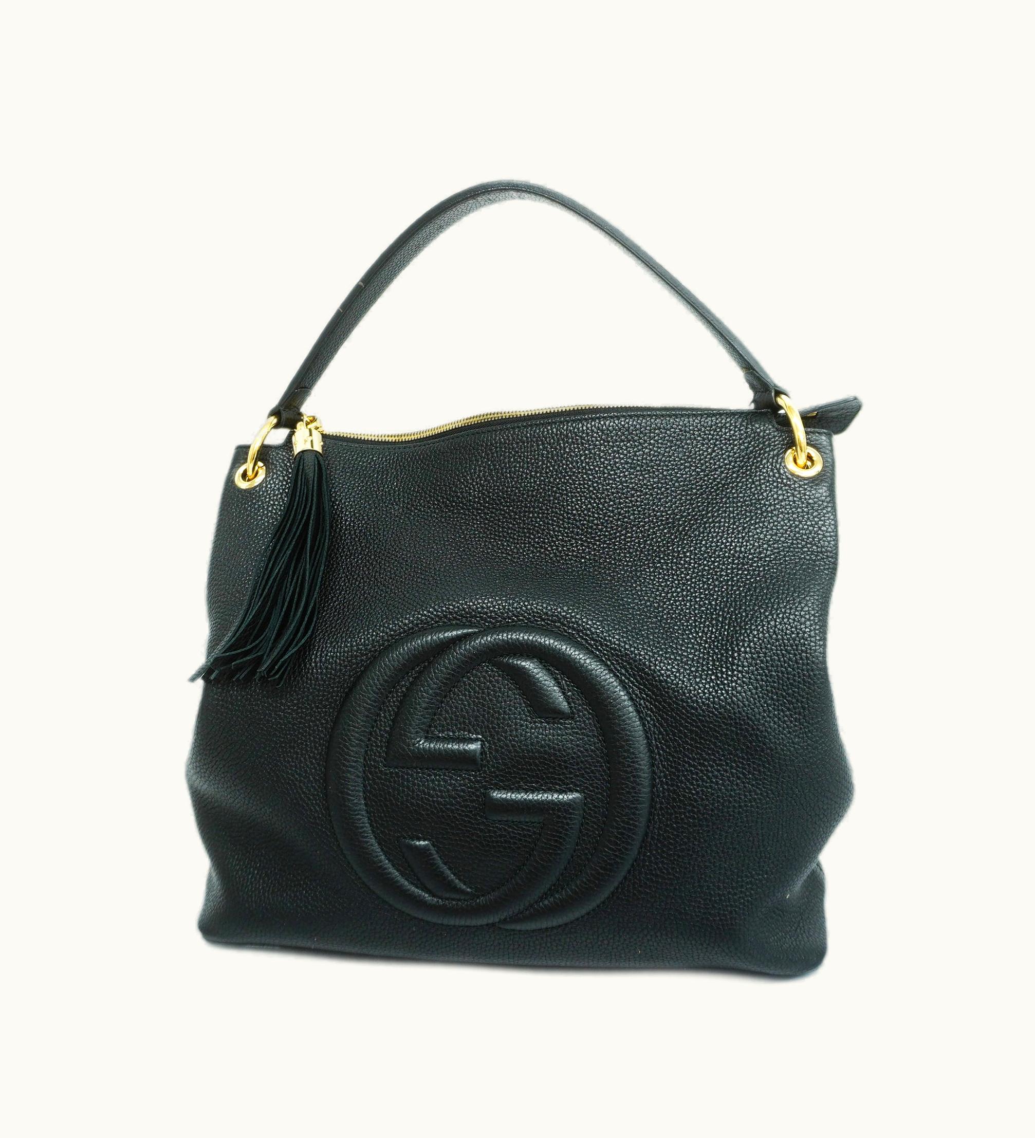 Gucci Gucci Soho Shoulder Bag 536194 Women's Leather Shoulder Bag Black