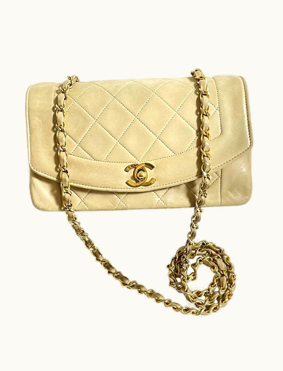 Chanel Chanel Vintage Beige Lambskin Classic 2