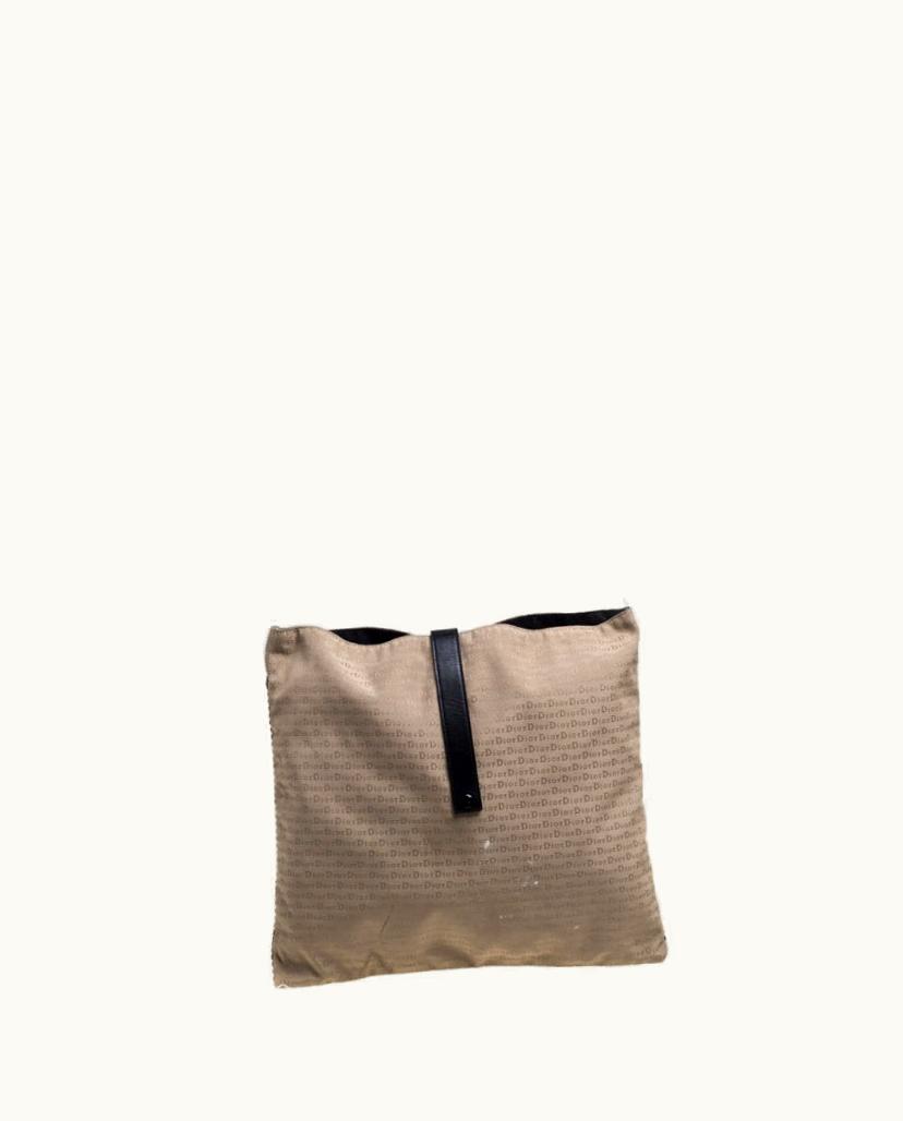 Dior Dior Beige/Black Oblique Canvas And Mesh Shoulder Bag