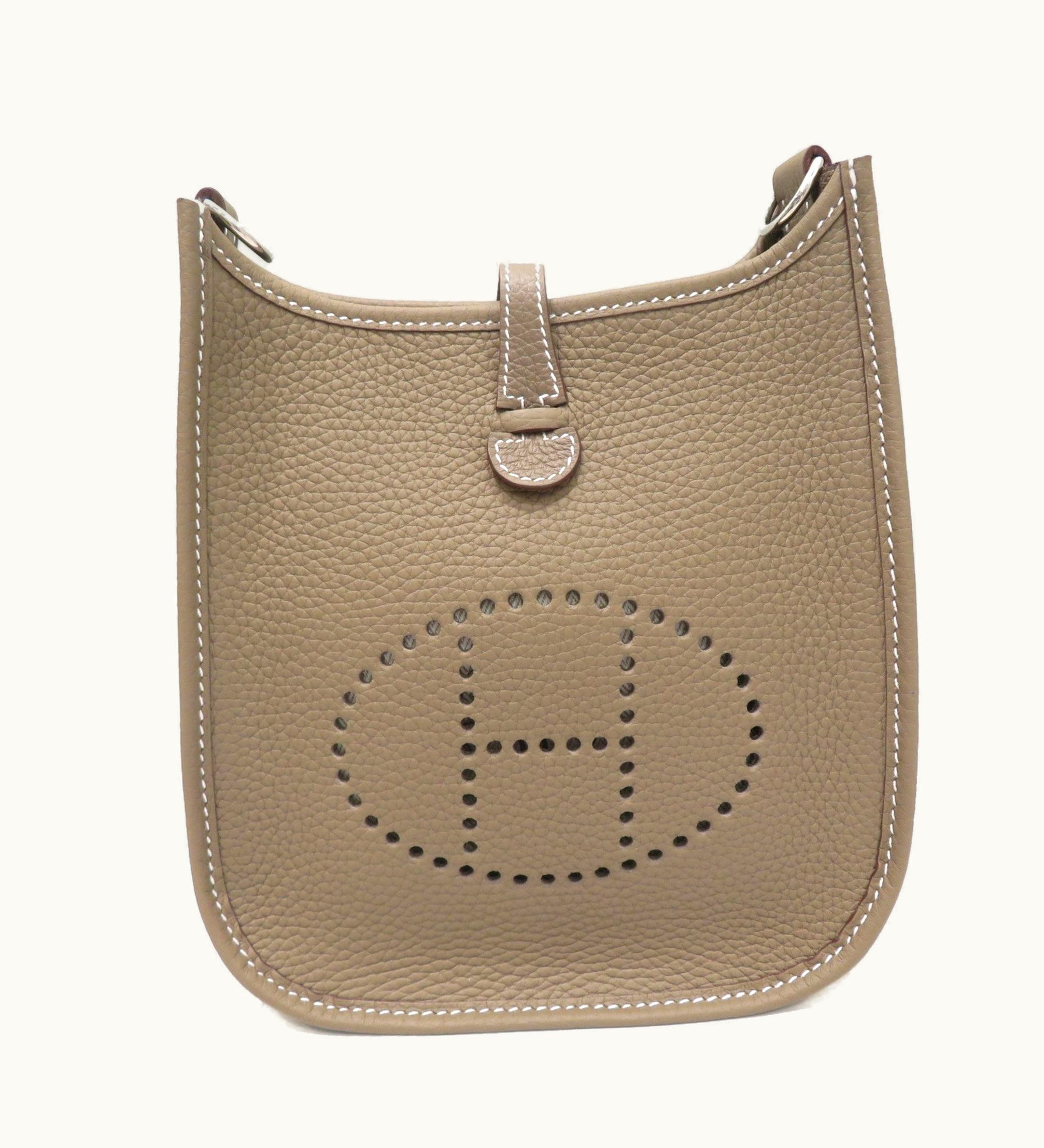 Hermès Hermès Evelyne Tpm Shoulder Bag Etoupe Sv Hardware Taurillon U Engraving Women's Men's