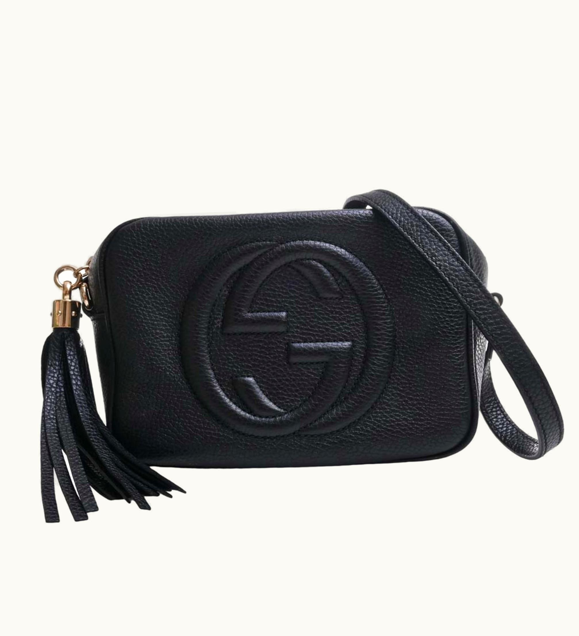 Gucci Gucci Soho Leather Small Disco Bag Shoulder 308364 Black Ladies