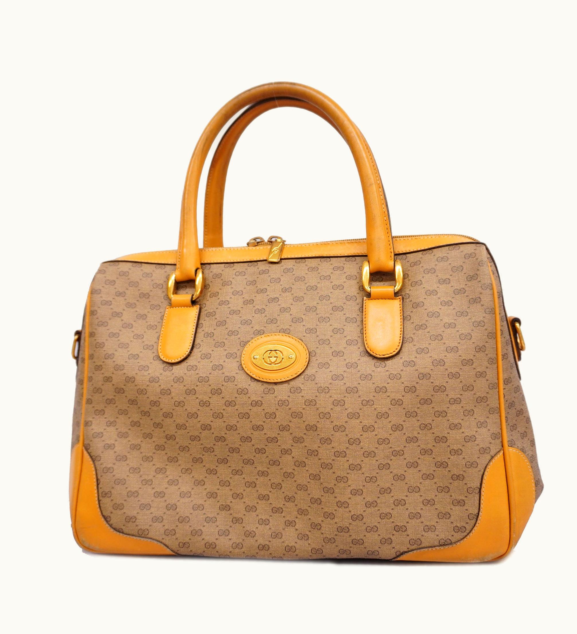 Gucci Gucci Old /Micro GG 000 46 4857 Women's Pvc, Leather Handbag Beige