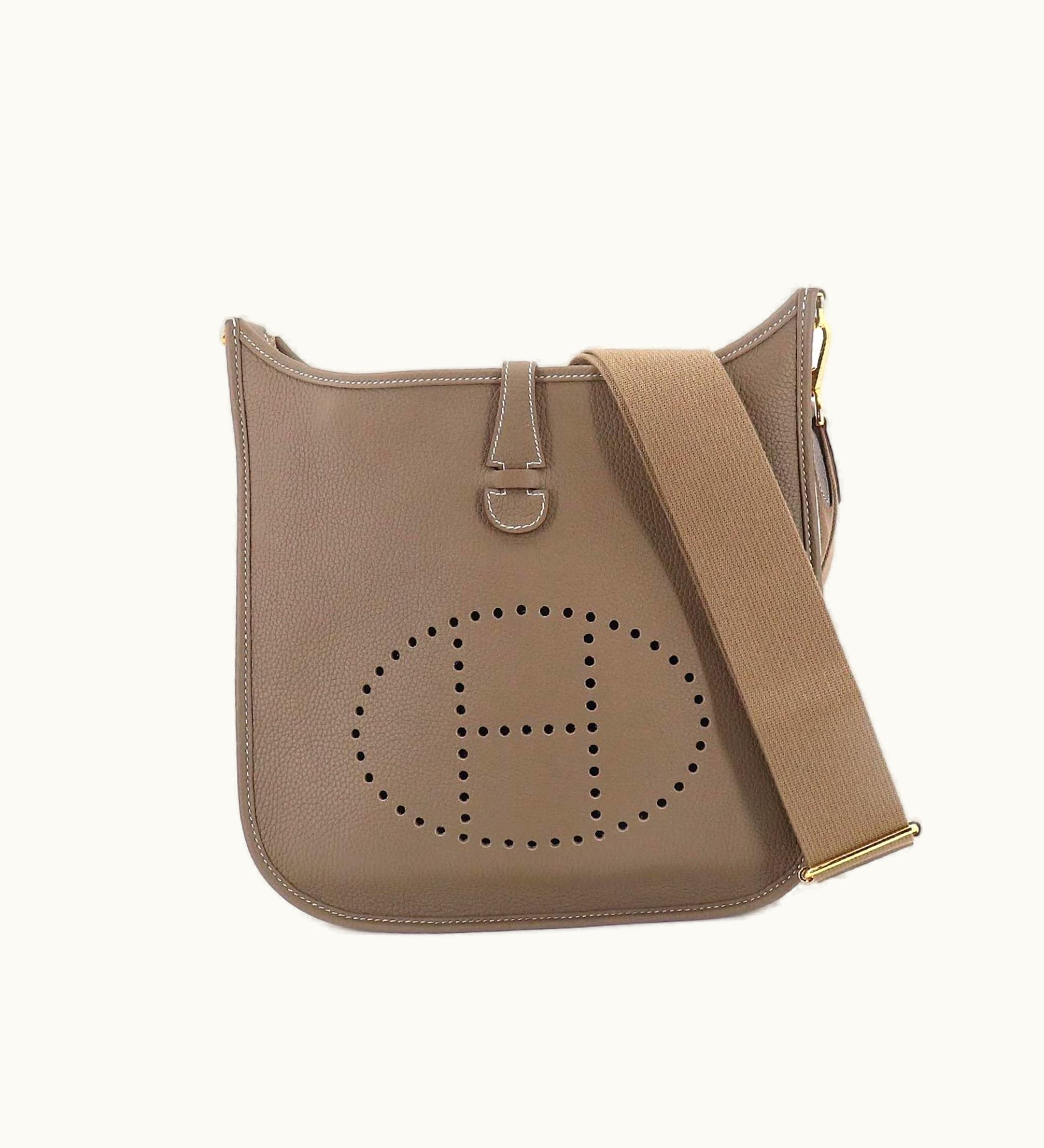 Hermès Hermès Evelyne 3 PM Shoulder Bag Taurillon Clemence Etoupe Z Engraved Everlyne