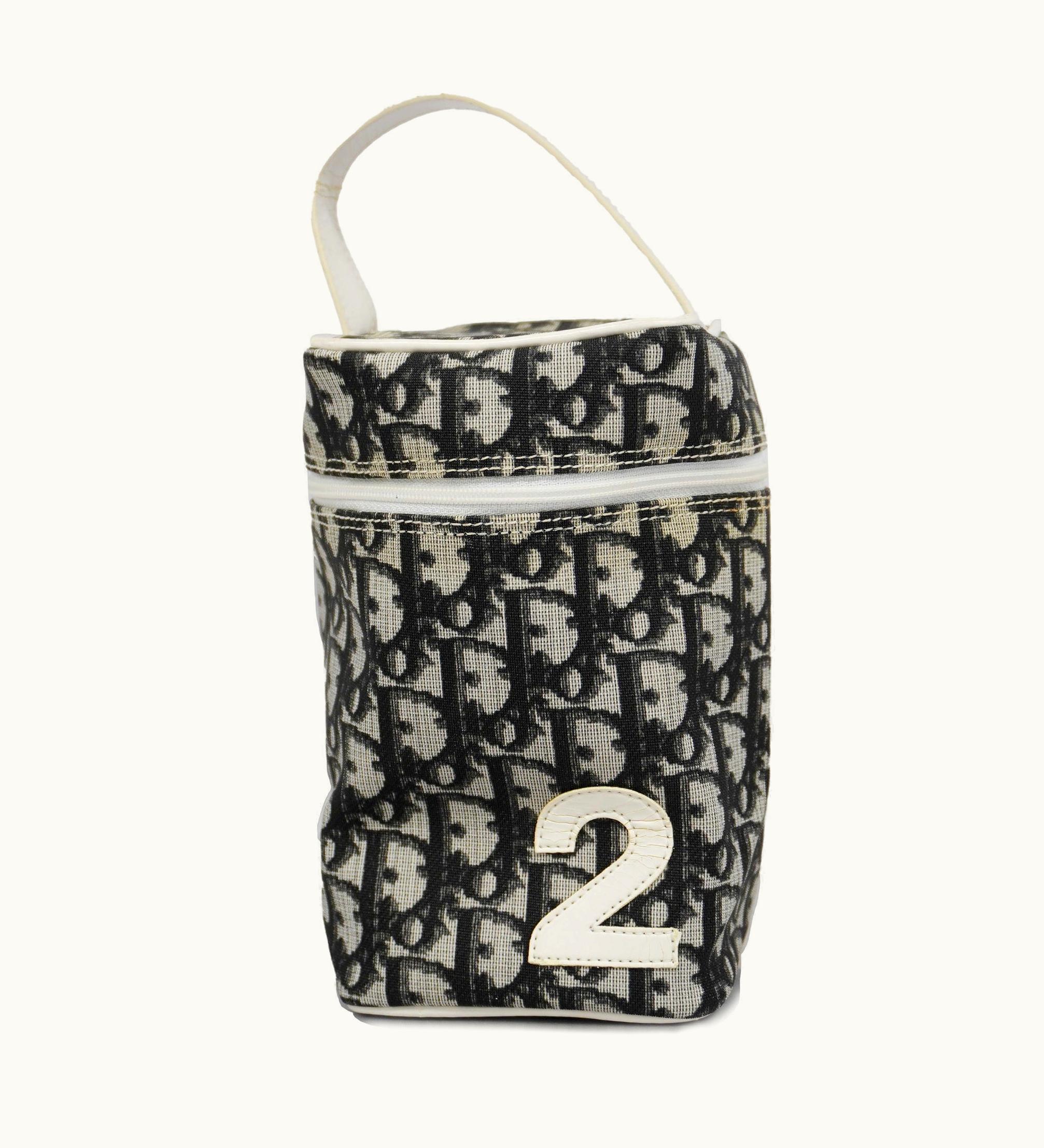 Dior Dior Trotter Vanity Bag Women's PVC Black and White