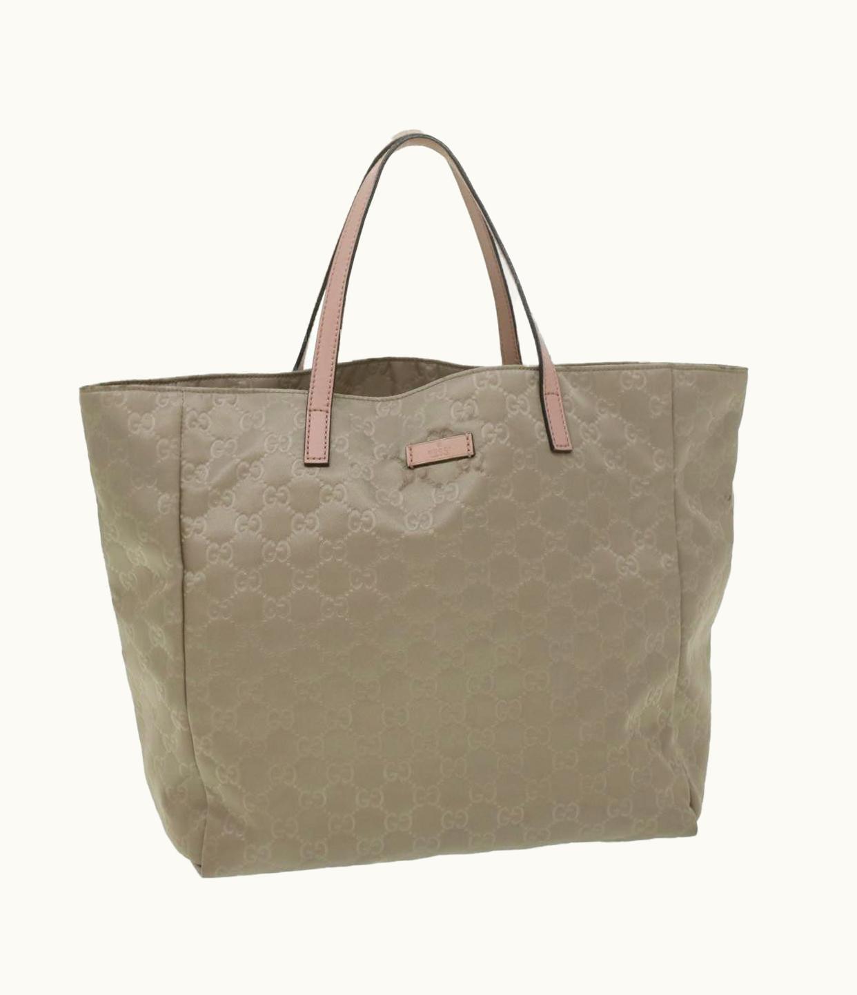 Gucci Gucci GG Canvas Boston Bag Gray Pink 282439