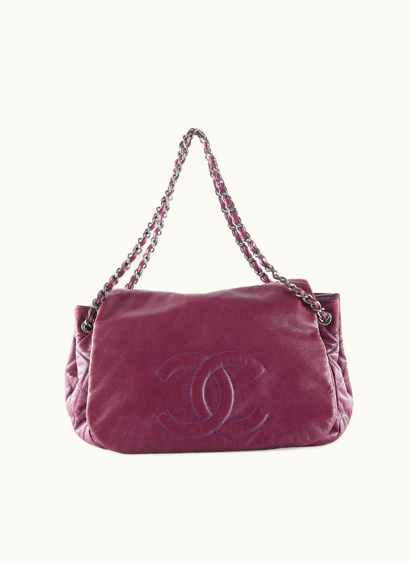 Chanel Chanel Purple Caviar Leather Timeless Accordion Flap Bag
