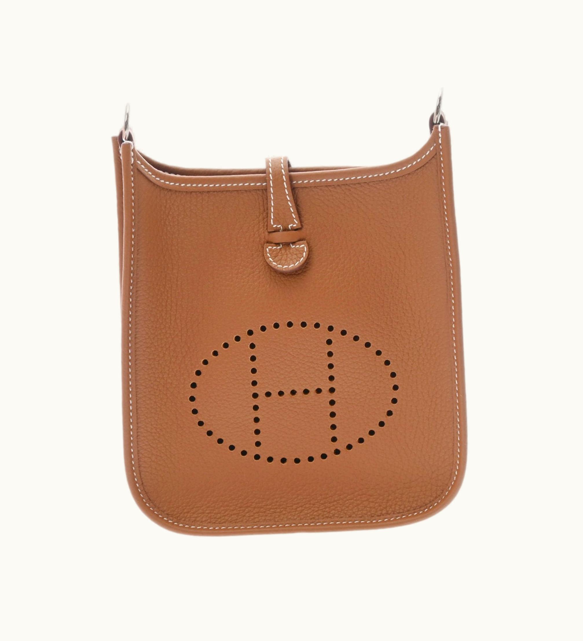 Hermès Hermès Evelyne TPM Gold B Engraved Taurillon Clemence Shoulder Bag