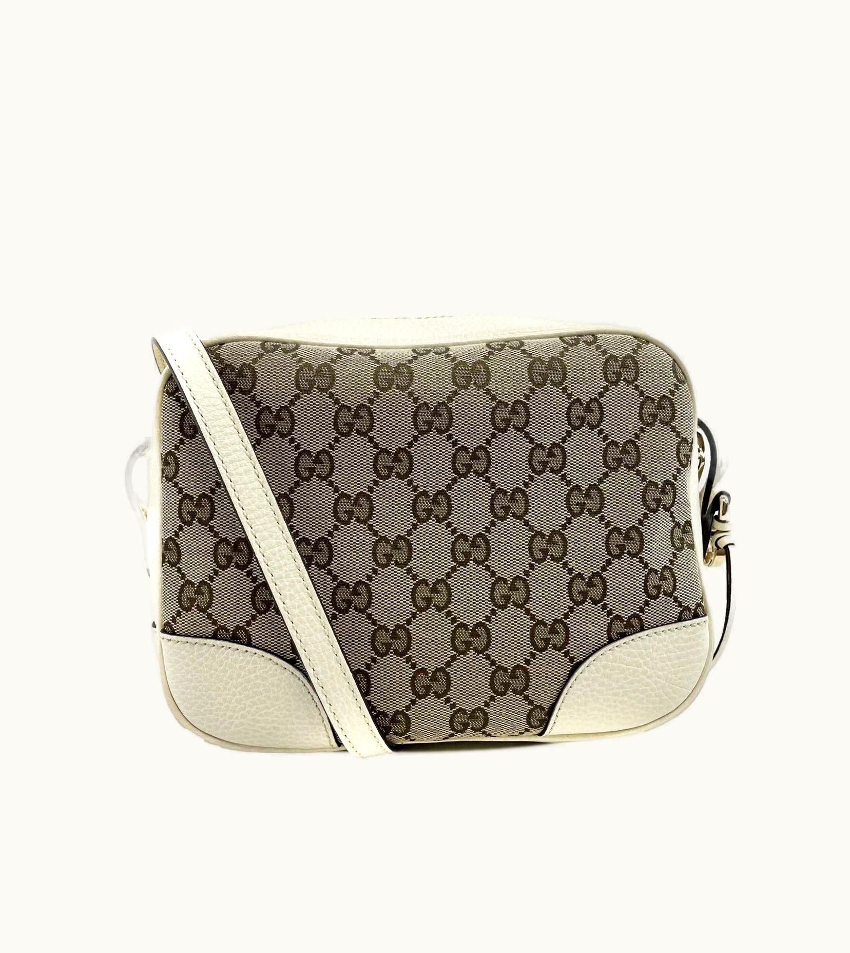 Gucci Gucci Pristine Bree GG Canvas Ivory Disco Crossbody Ssima Beige/White