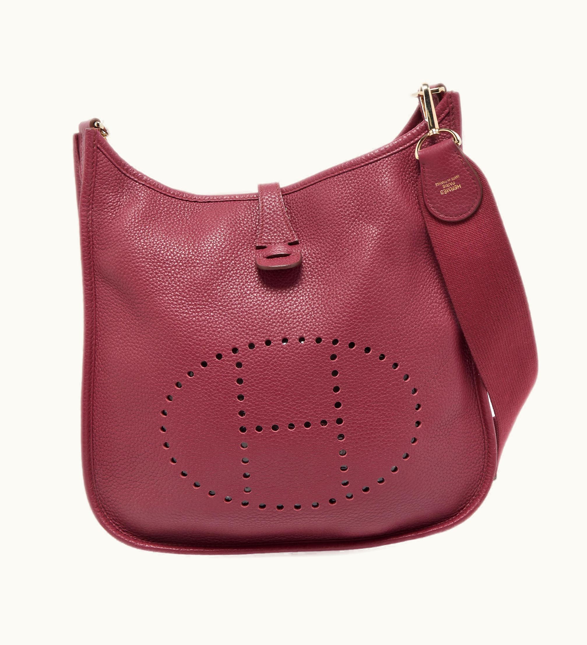 Hermès Hermès Tosca Taurillion Clemence Leather Evelyne III PM Bag