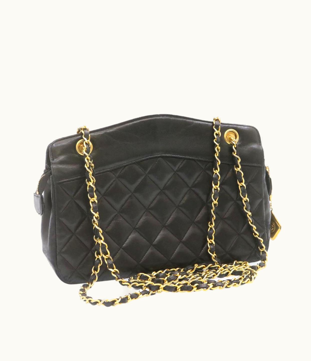Chanel Chanel Matelasse Lamb Skin Shoulder Bag Black