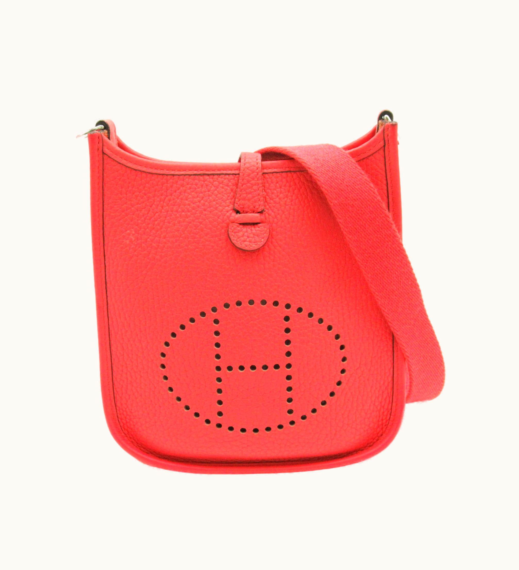 Hermès Hermès Evelyne Tpm[16] Pink Rose Extreme Taurillon Clemence Calfskin [Cowhide]