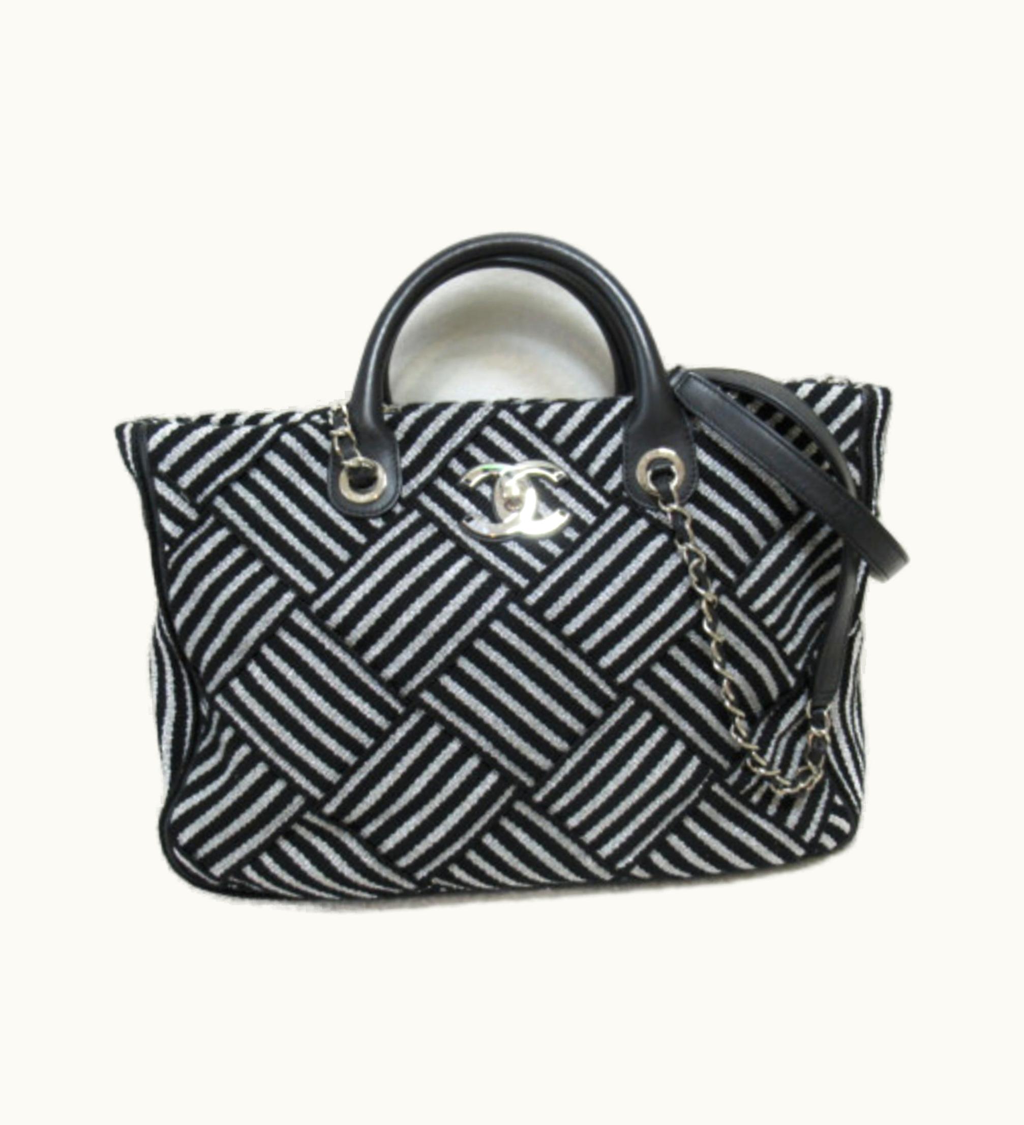 Chanel Chanel 2Way Shoulder Bag Black Silver Nylon Polyester