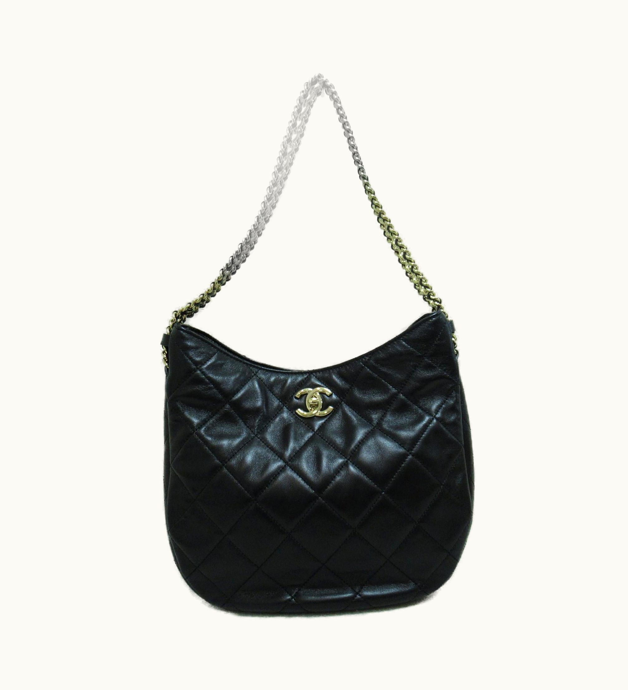 Chanel Chanel Shoulder Bag Black Lambskin [Sheep Leather] As3153