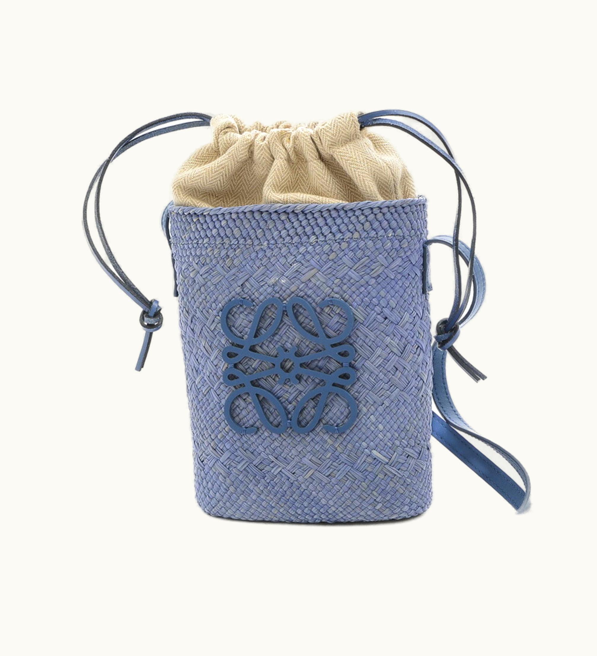 Loewe Loewe Square Pocket Shoulder Bag Irakayashi/Calf Light Blue C630G35X01