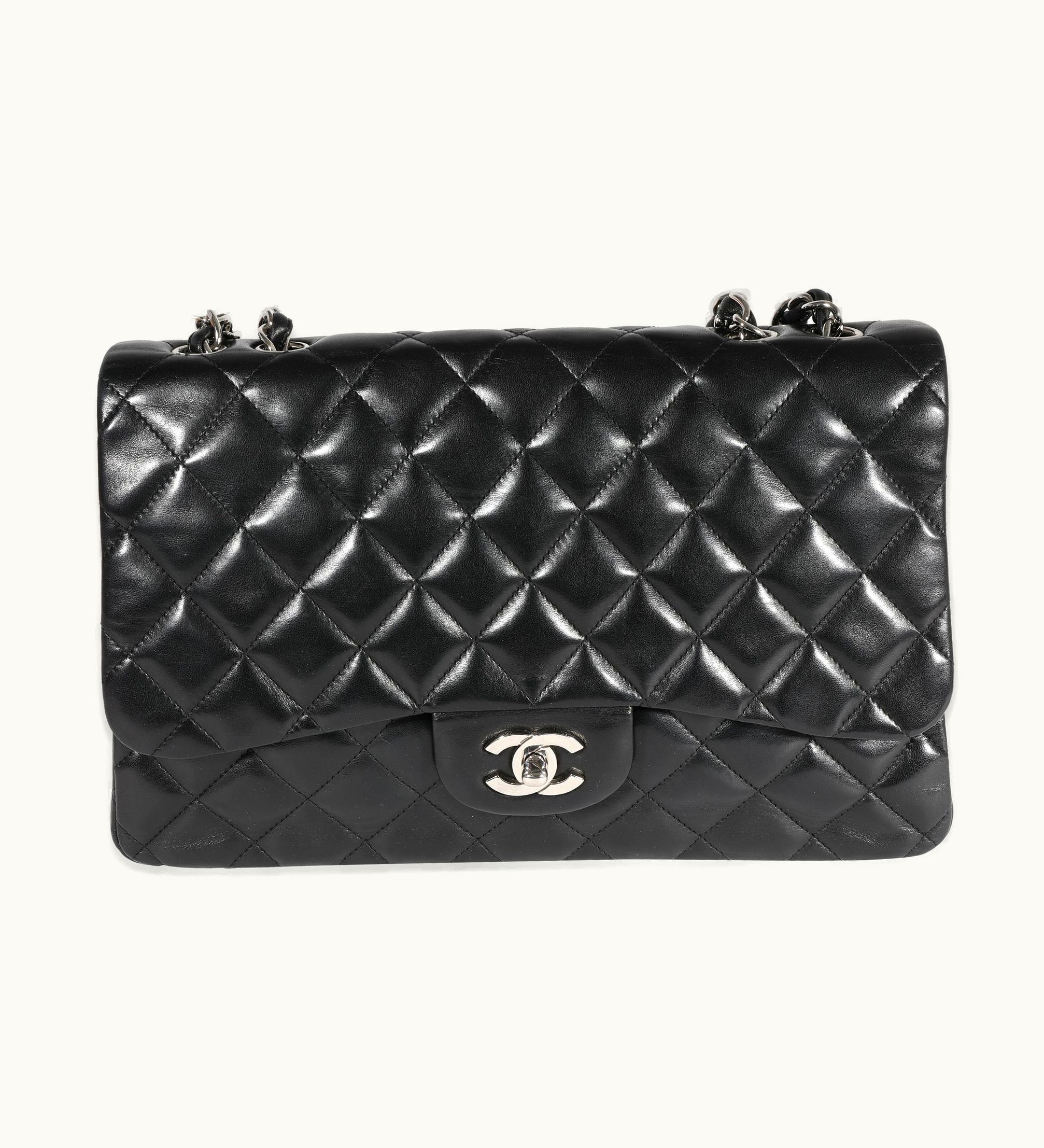 Chanel Chanel Jumbo Classic Single Flap Bag Black Lambskin