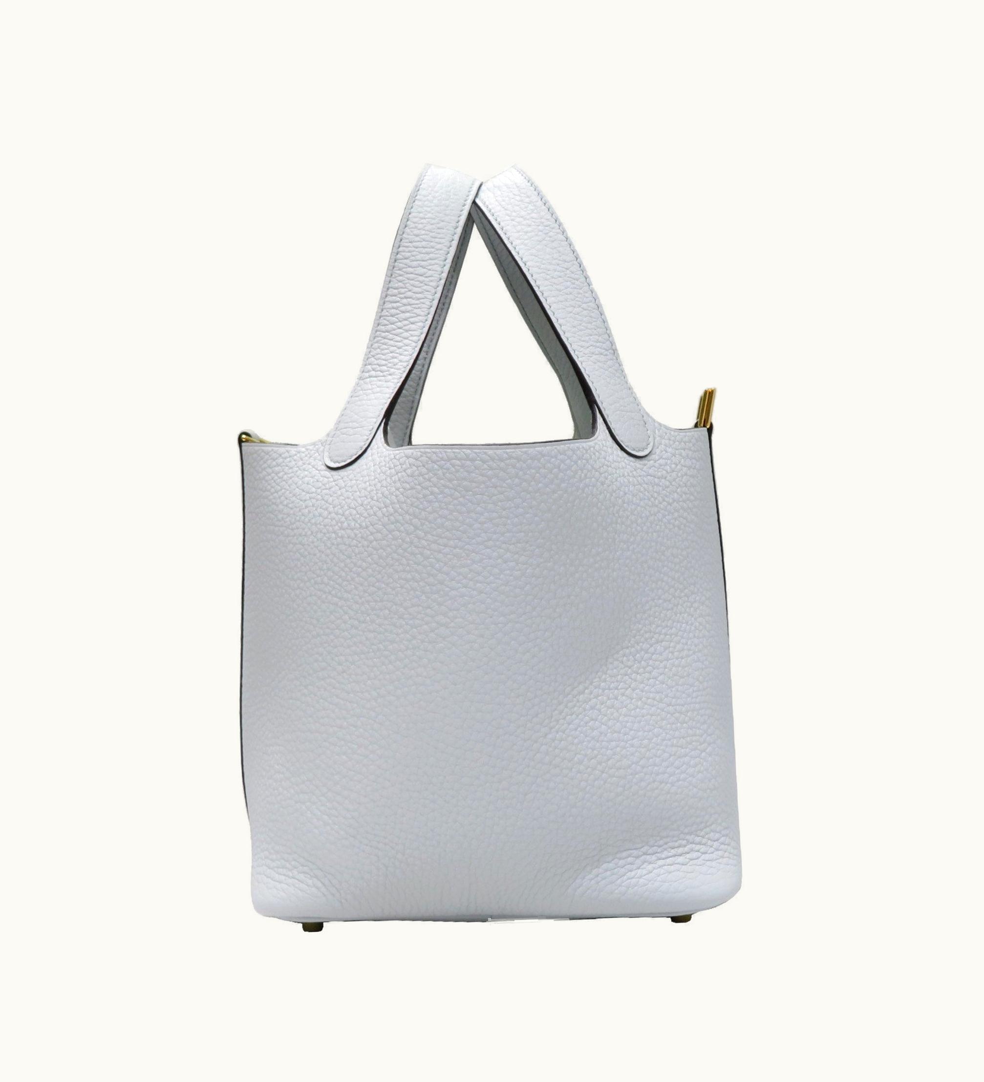 Hermès Hermès Picotin Lock PM Handbag Blue Pale G Metal Fittings Taurillon U Stamp